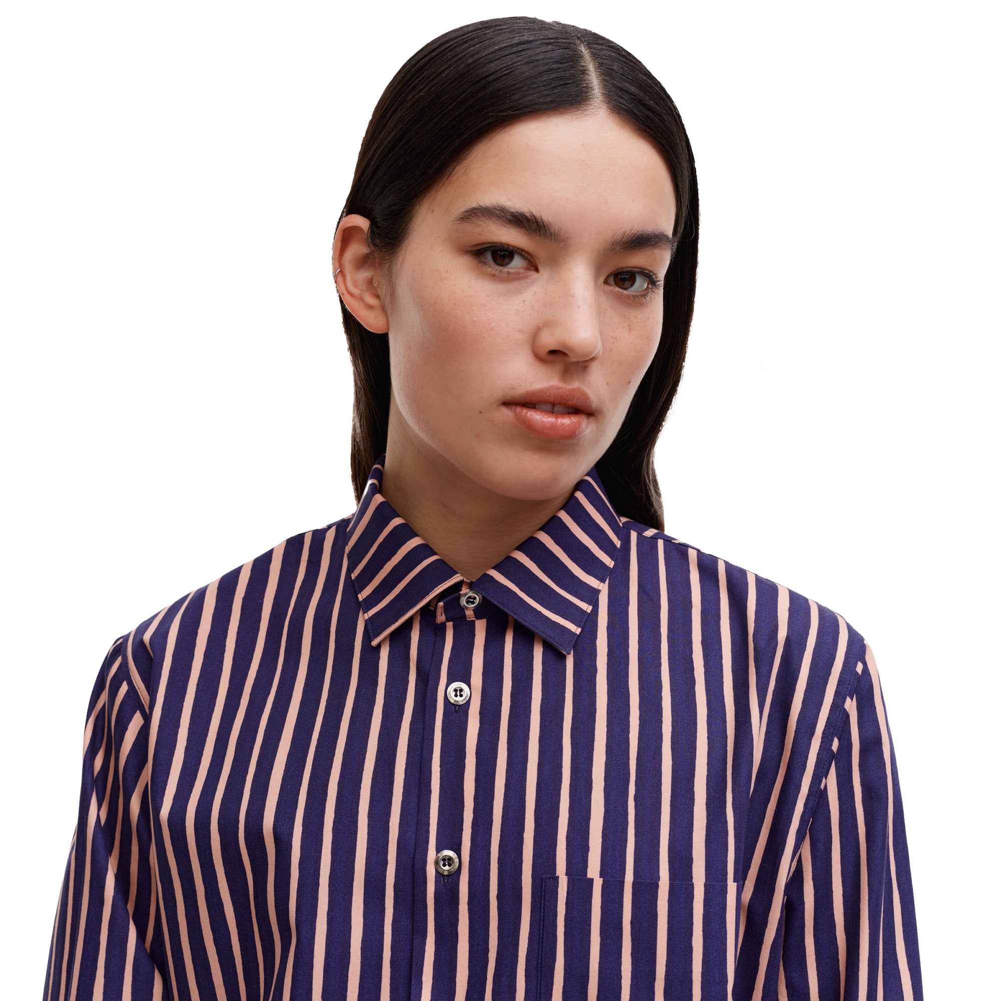 Jokapoika Shirt- Light Pink + Dark Blue – Little King