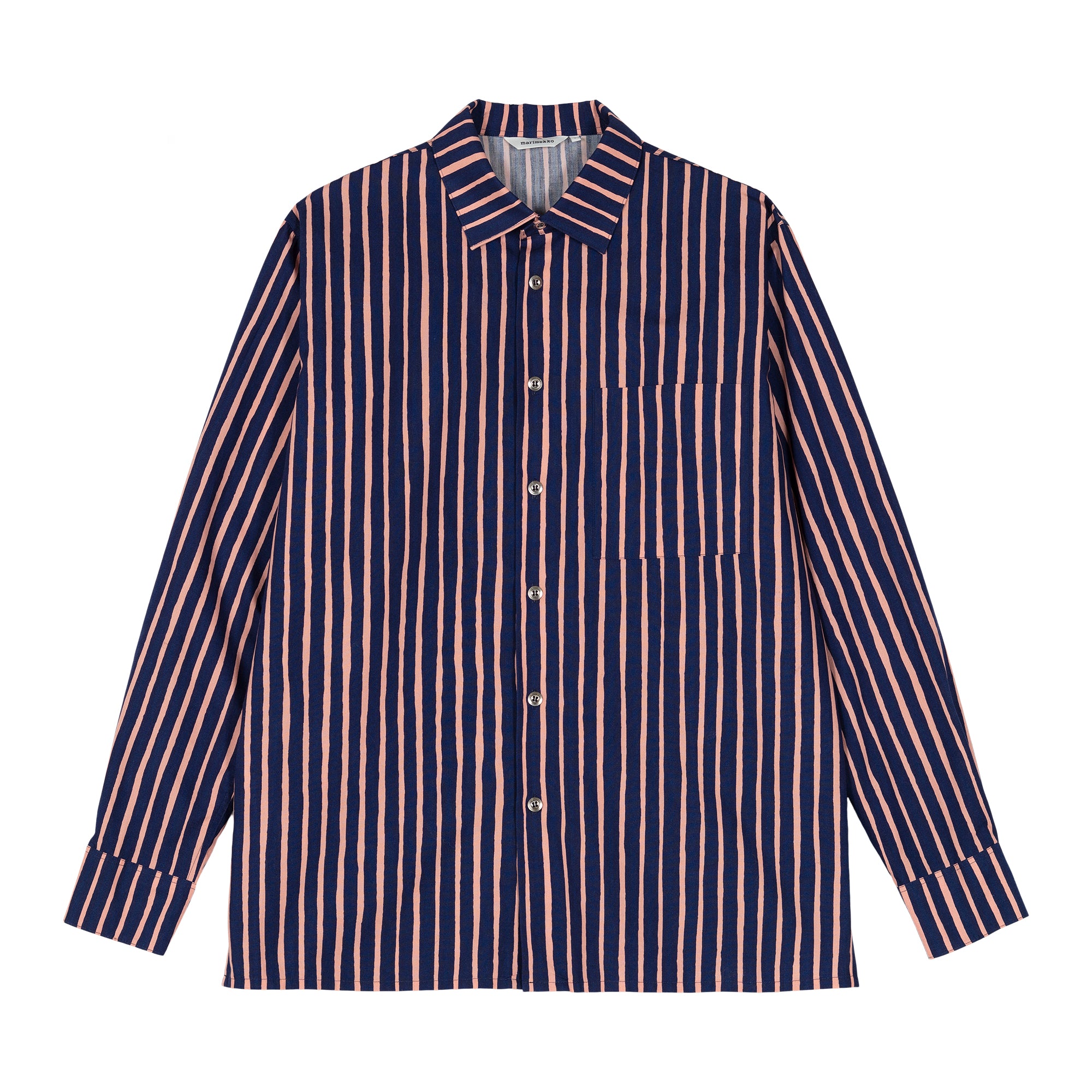 Jokapoika Shirt- Light Pink + Dark Blue