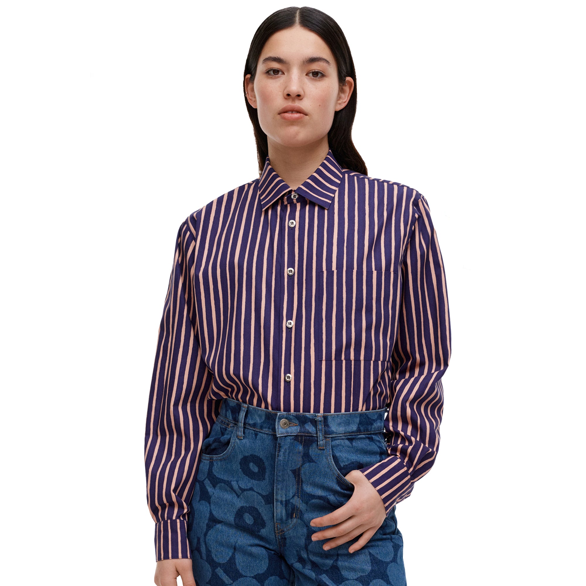 【期間限定特価】 + Pink Light Shirt- Jokapoika Dark King Little – Blue トップス