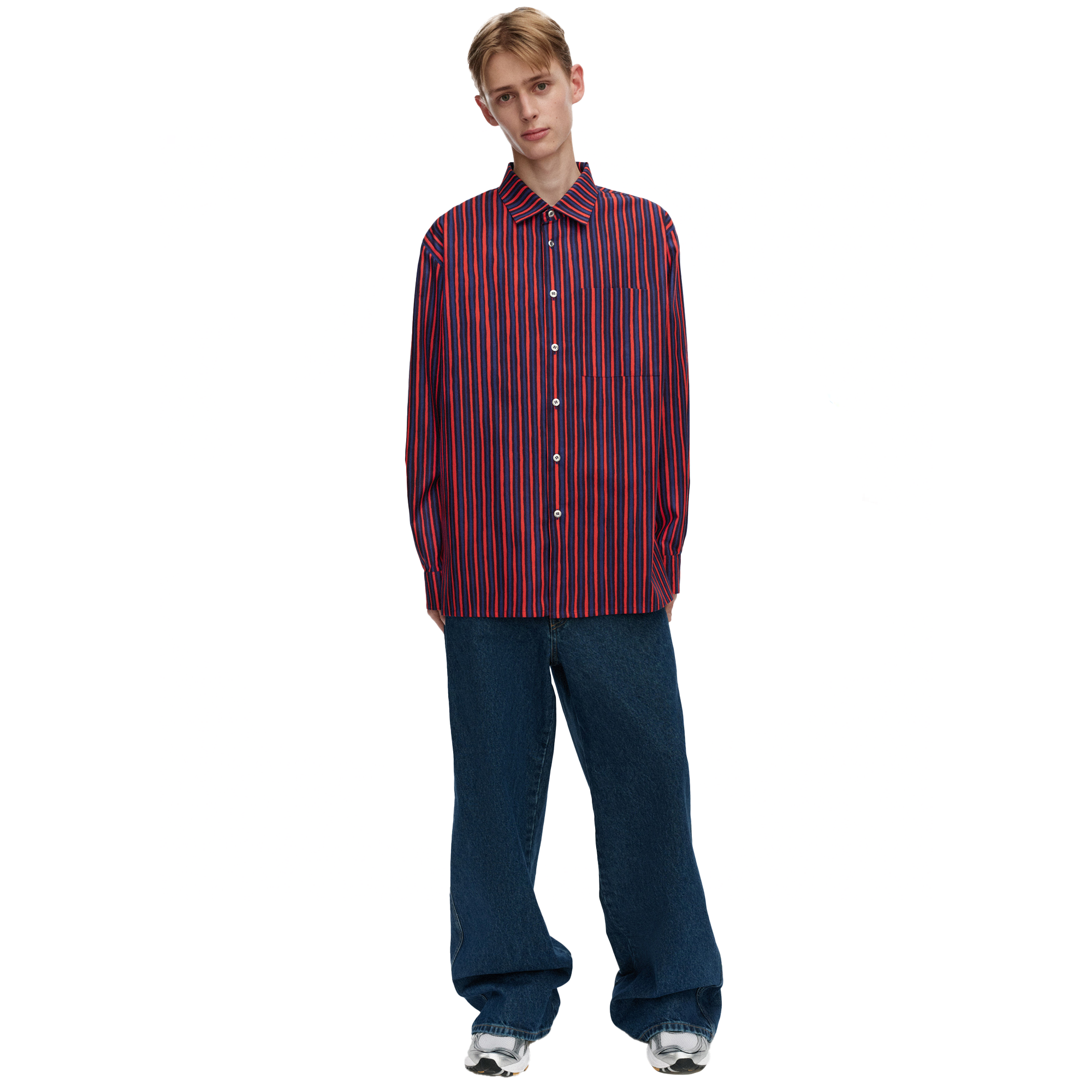 Jokapoika Shirt- Red + Blue