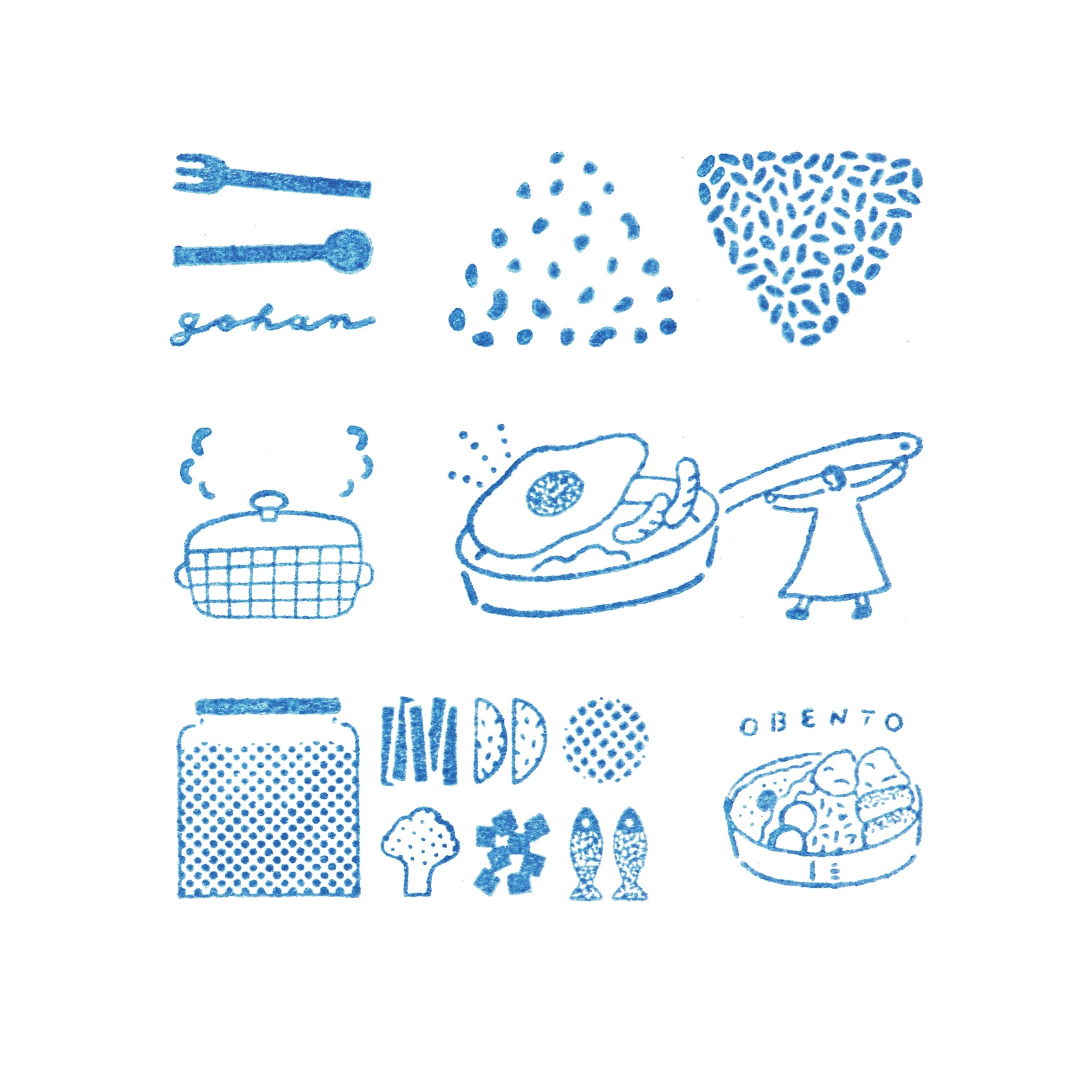 Kori Jirushi Crystal Clarity Stamps, 6 Set Box