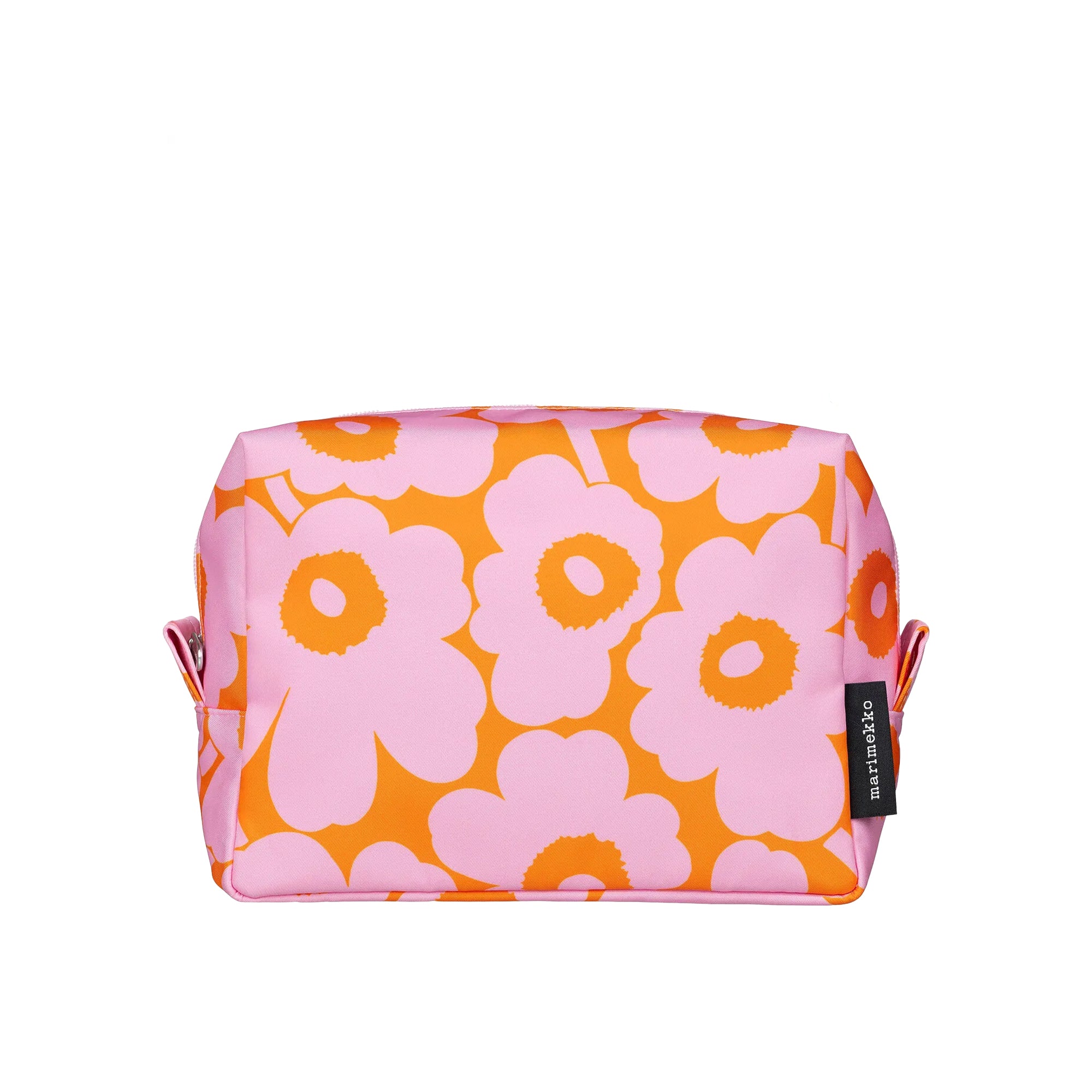 Vilja Mini Unikko Cosmetic Bag, Orange + Pink