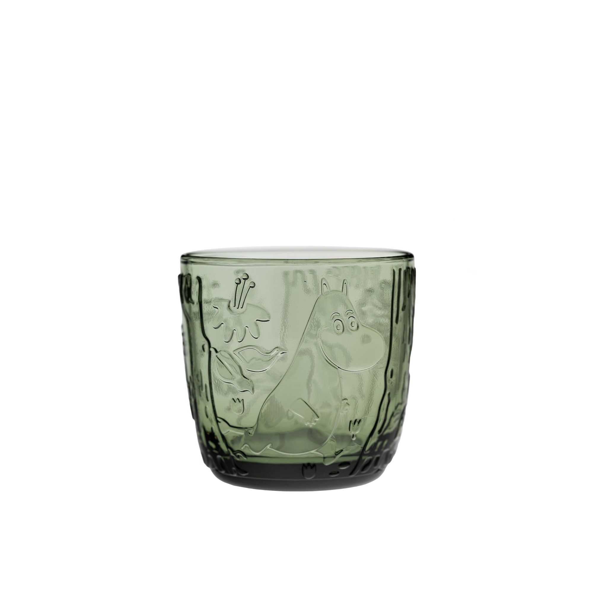 Moomin Pine Green Glass Tumblers, Set of 2