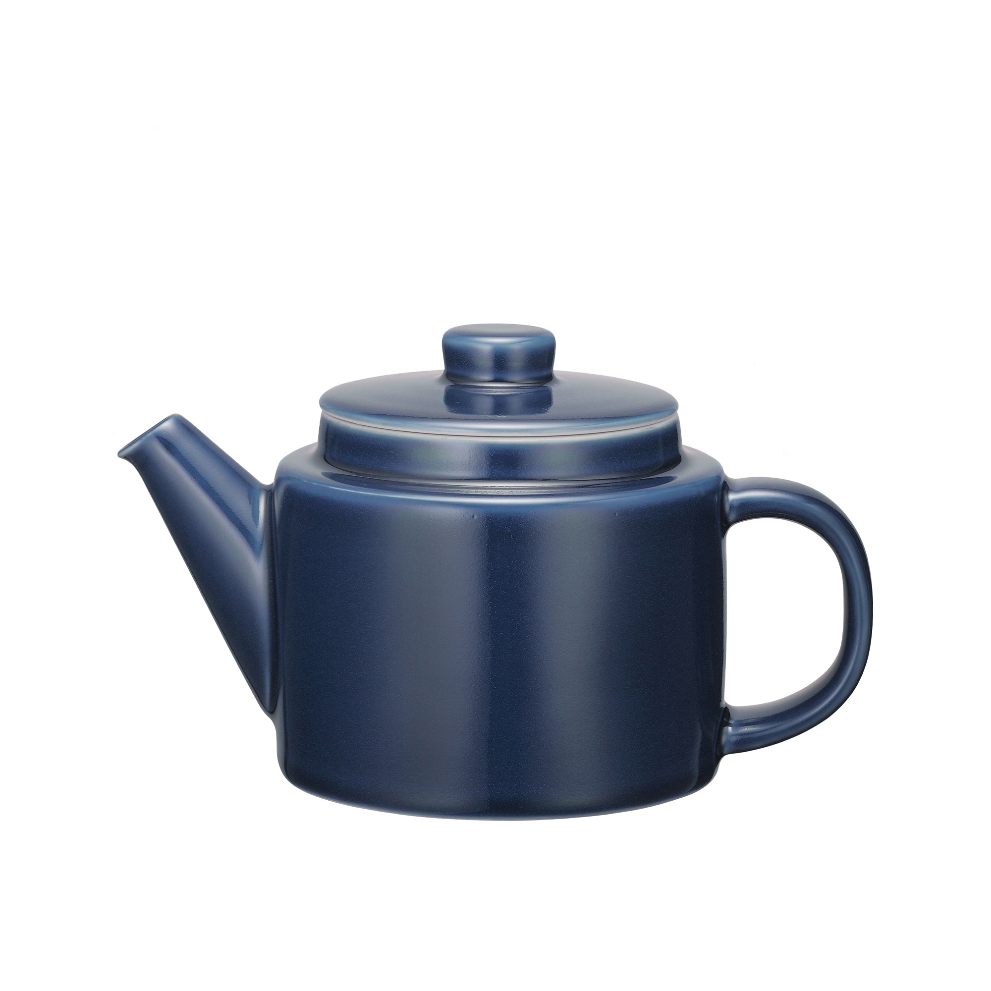 Ceramic Tea Pot with Strainer, Cobalt Blue