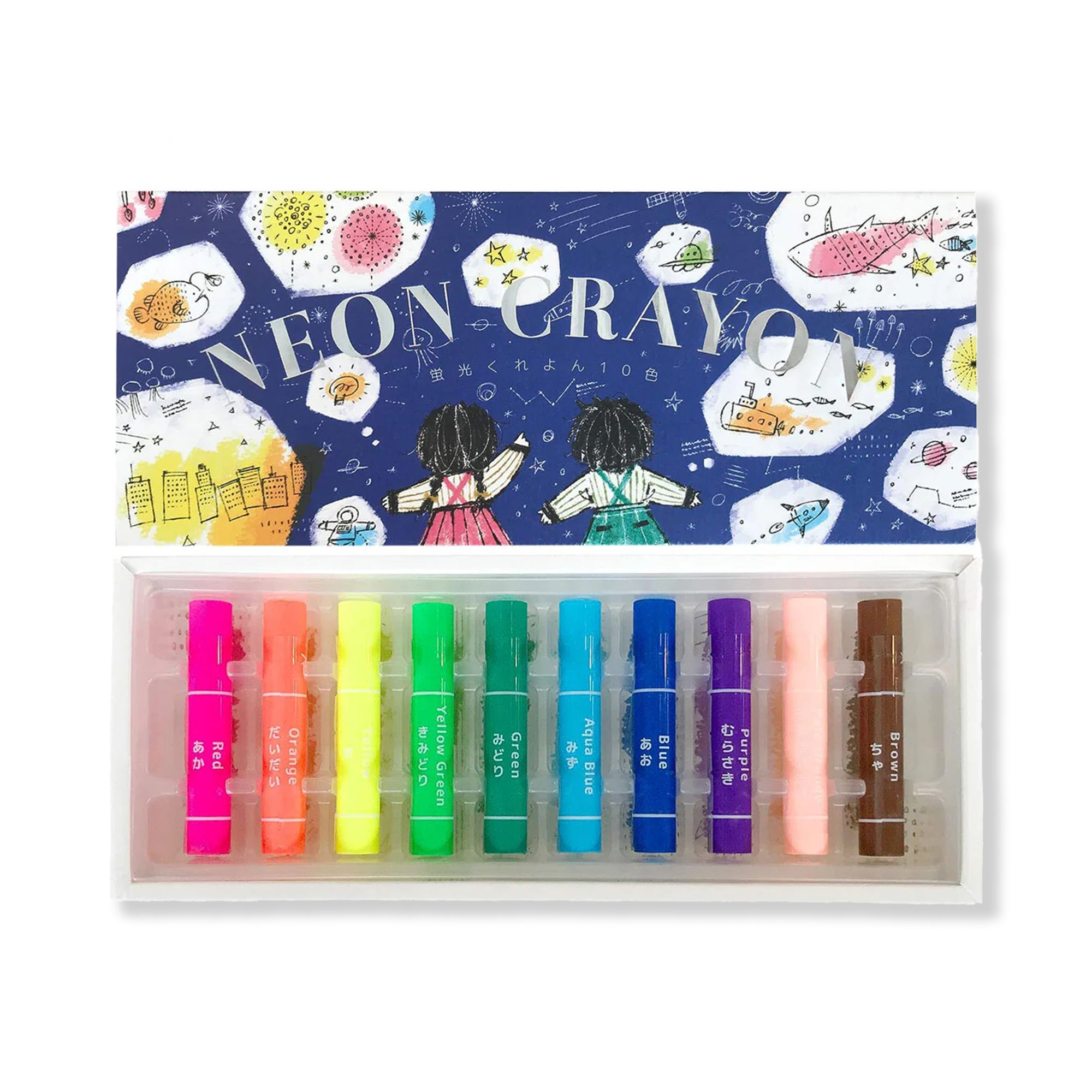 Neon Crayons, 10 Color Set
