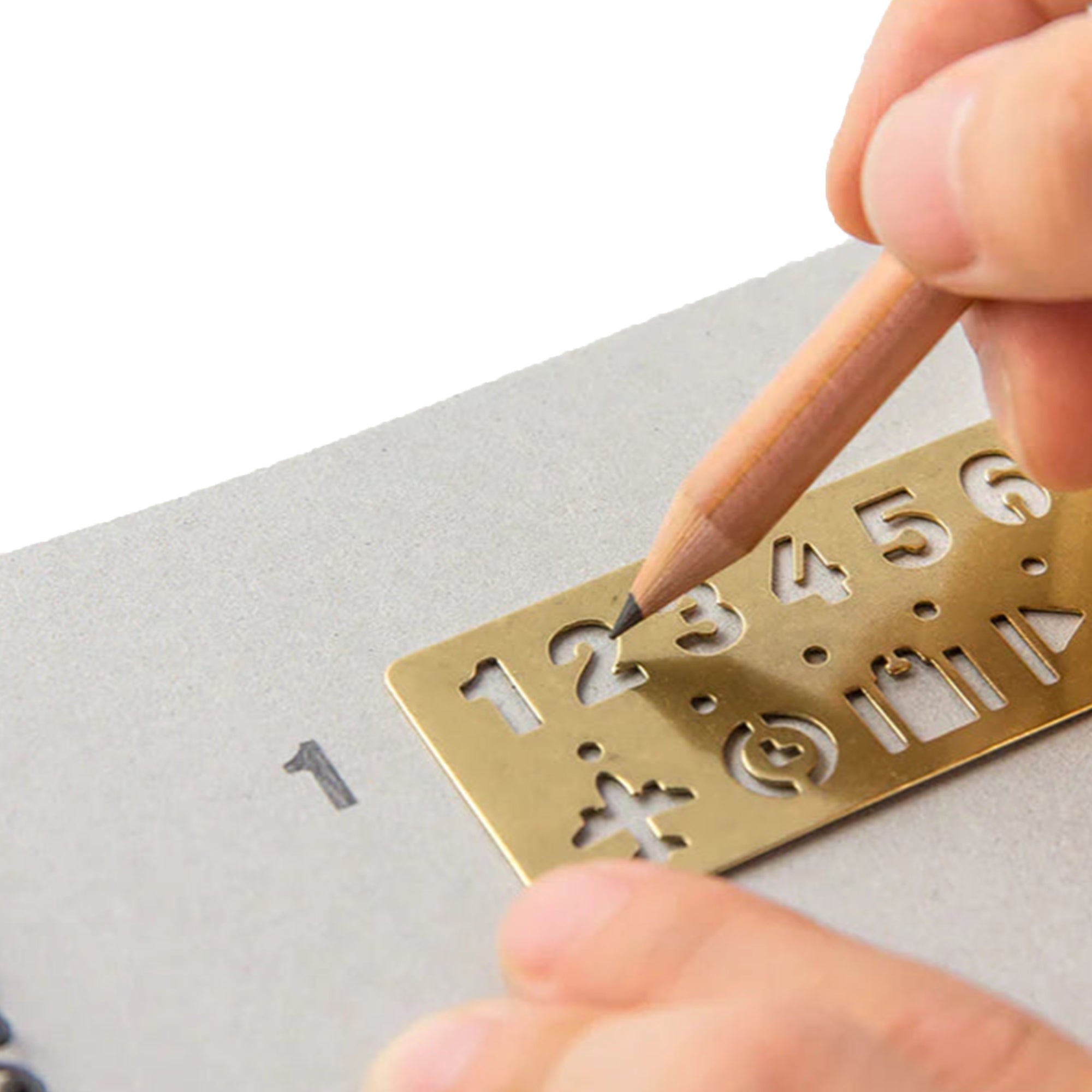 Brass Template Bookmark Number