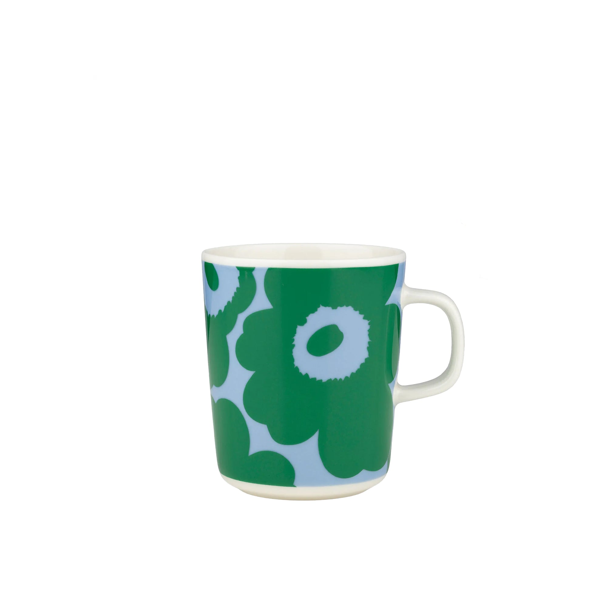 Oiva / Unikko Mug, Light Blue + Green, 8.8 oz