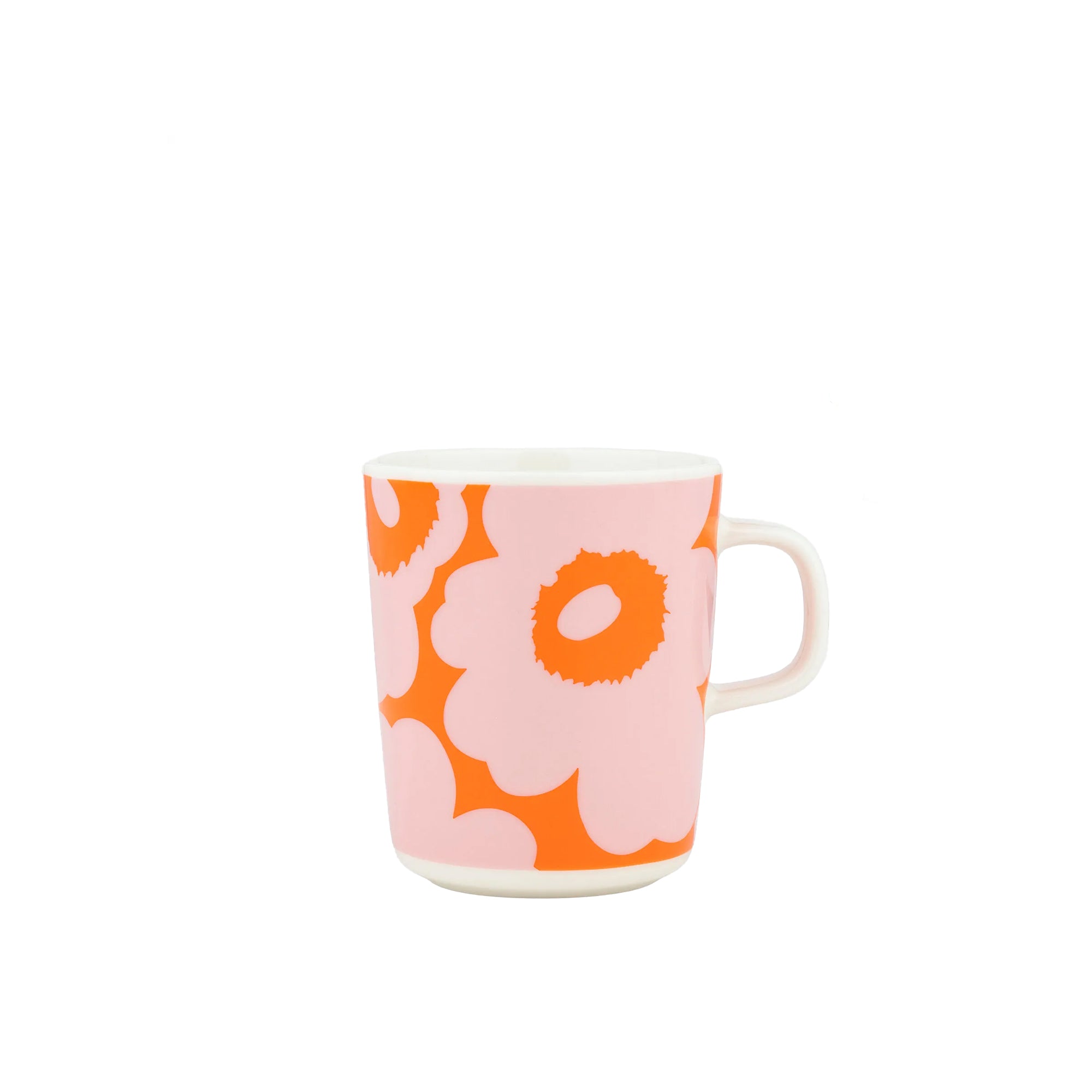Oiva / Unikko Mug, Orange + Pink, 8.8 oz