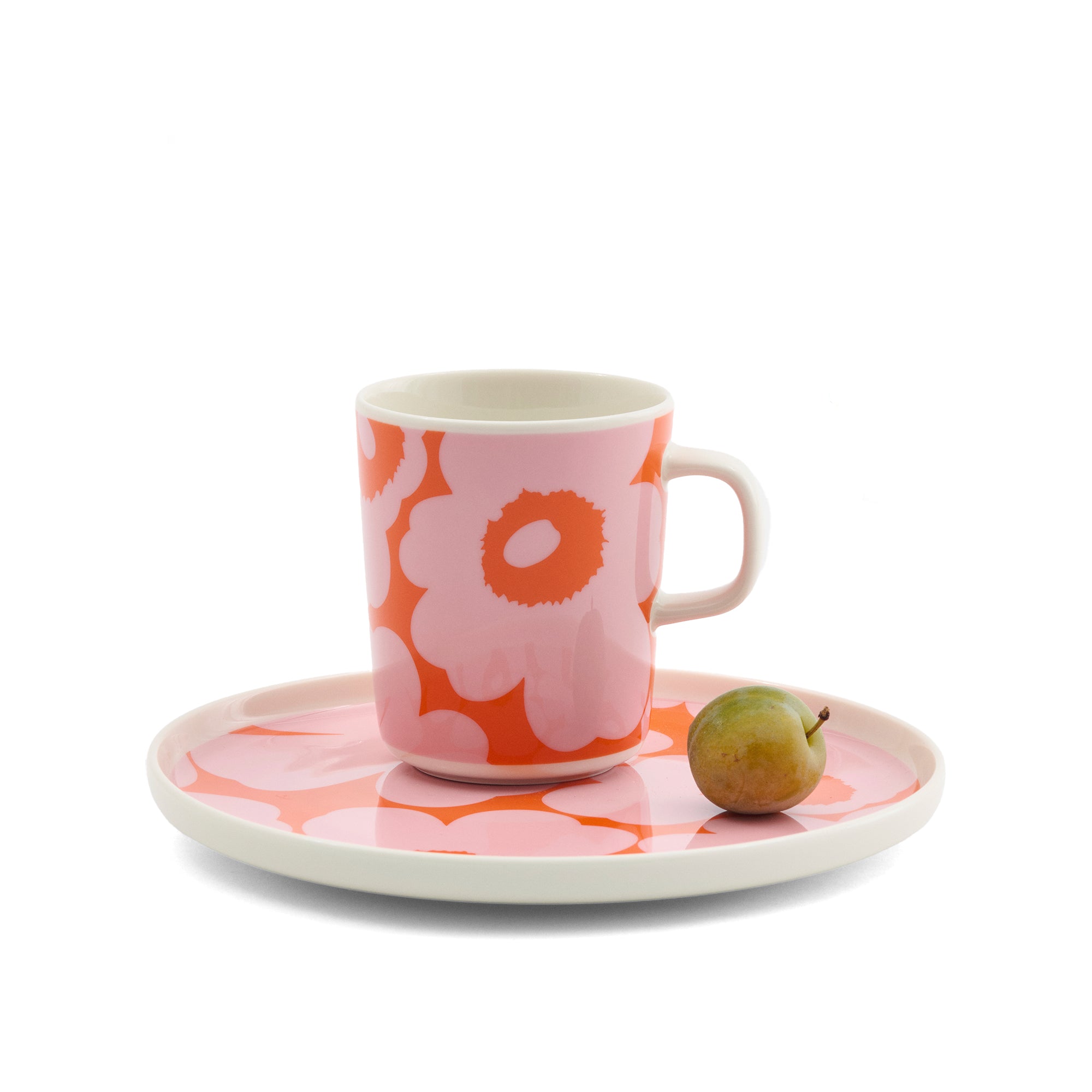 Oiva / Unikko Mug, Orange + Pink, 8.8 oz