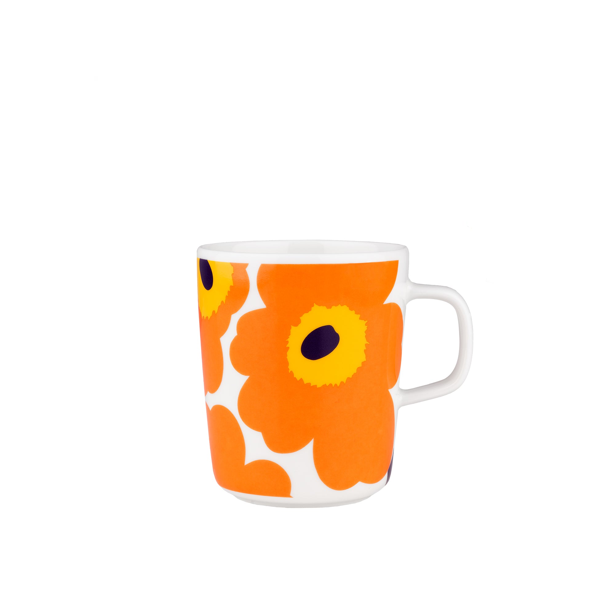 Oiva / Unikko 60th Anniversary Orange Mug, 8.5oz.