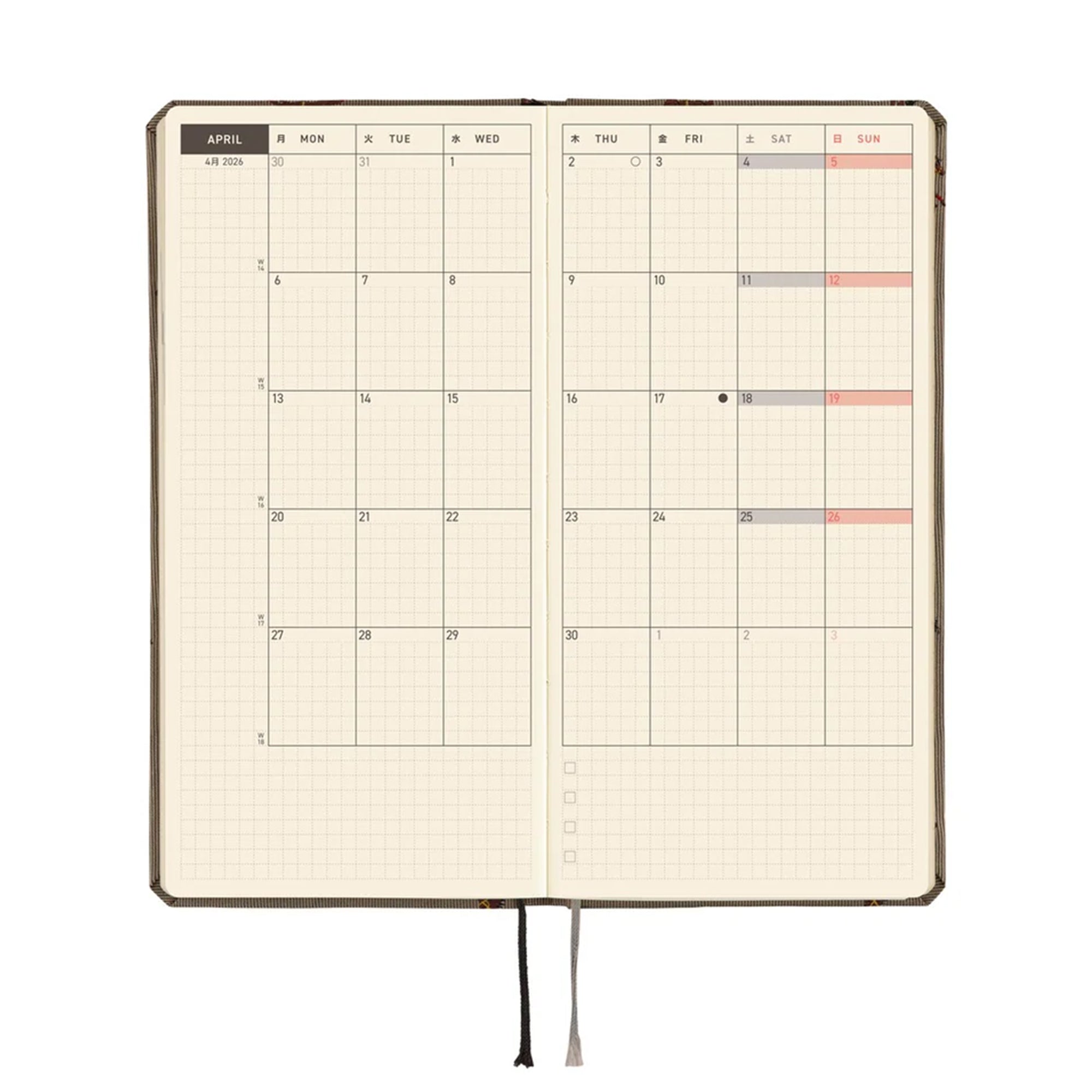 Hobonichi Techo 2026 Weeks: Bow & Tie