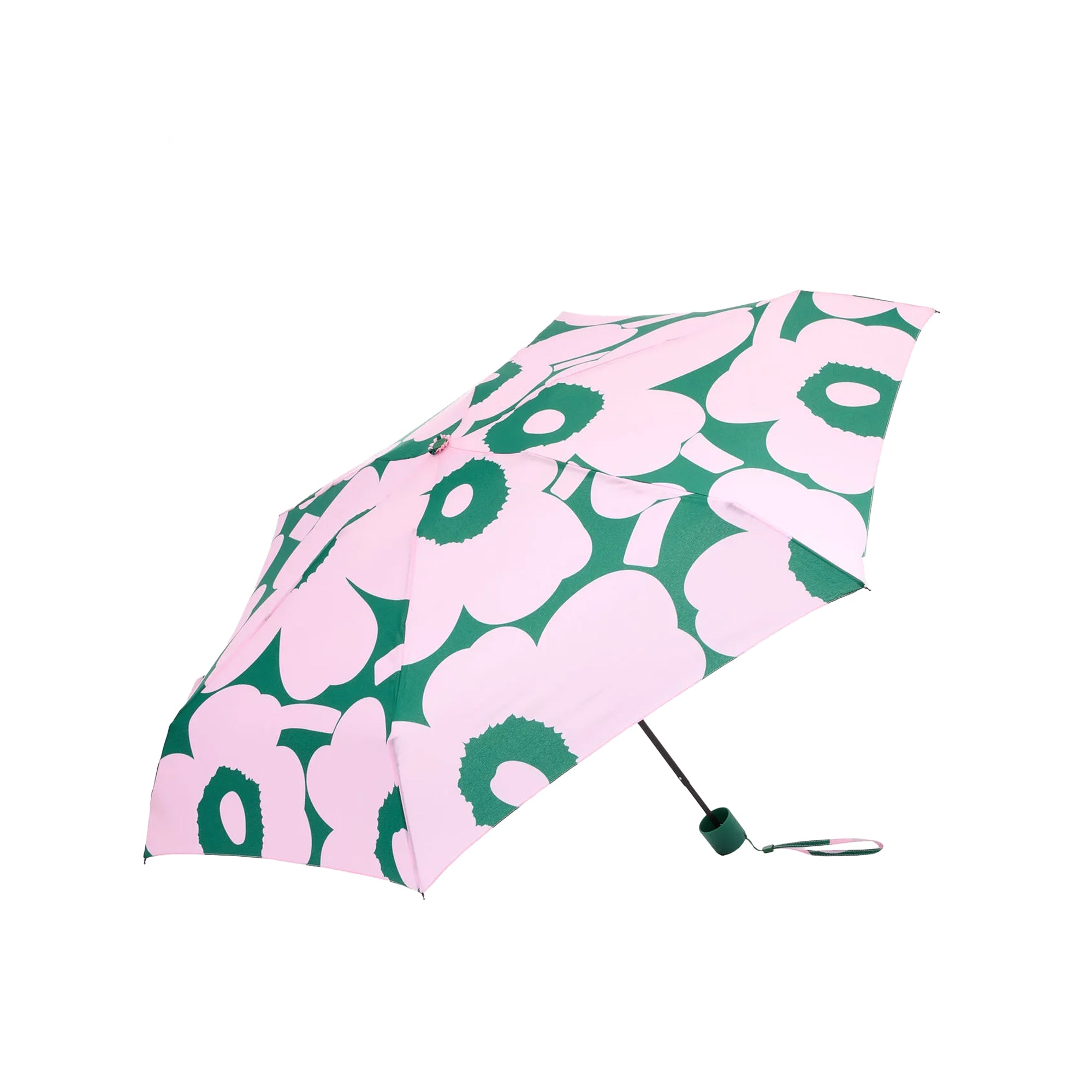 Mini Manual Pieni Unikko Umbrella, Light Pink + Dark Green