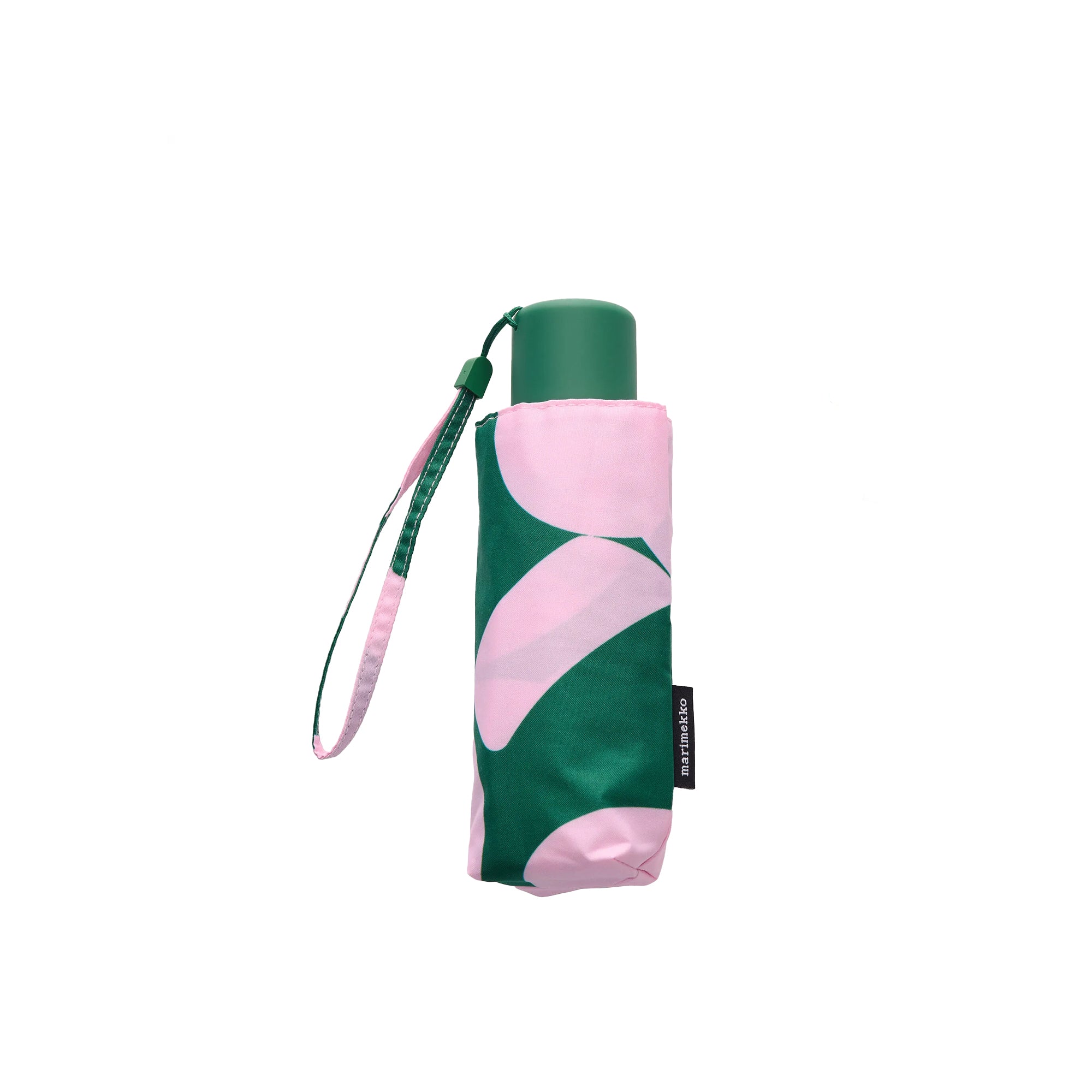 Mini Manual Pieni Unikko Umbrella, Light Pink + Dark Green