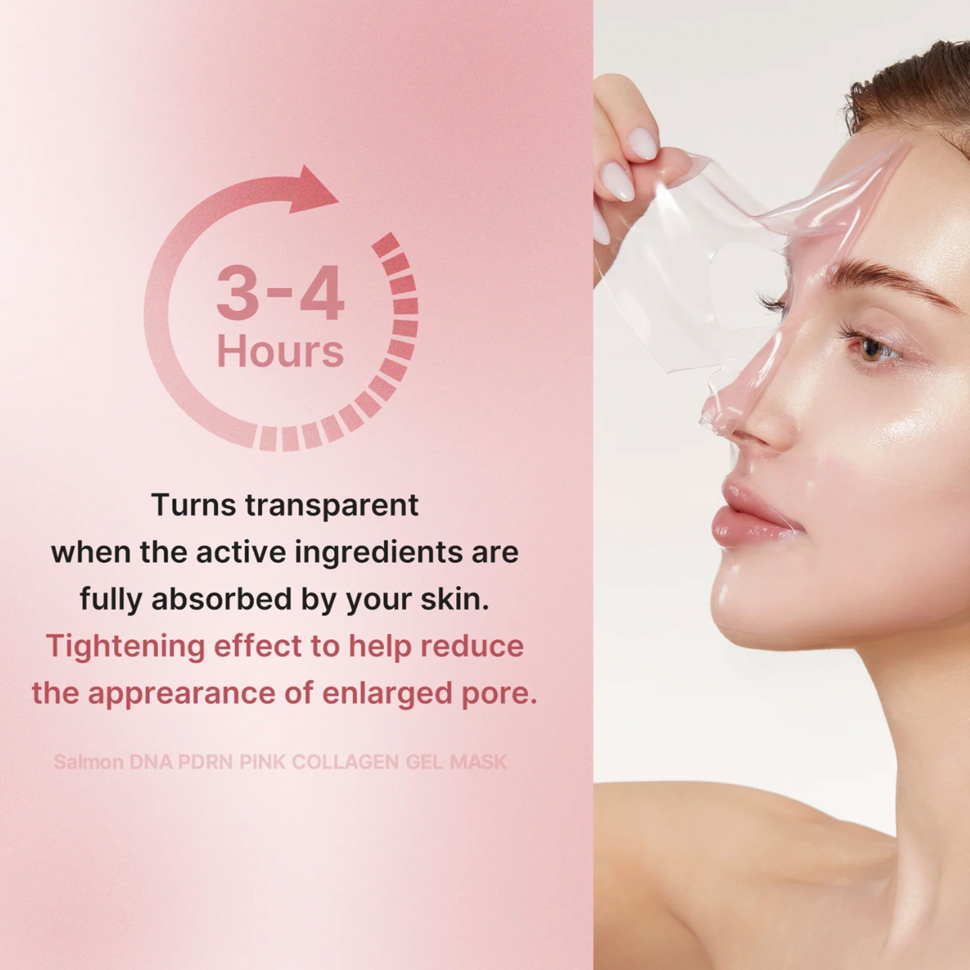 PDRN Pink Collagen Sheet Masks, 4pcs
