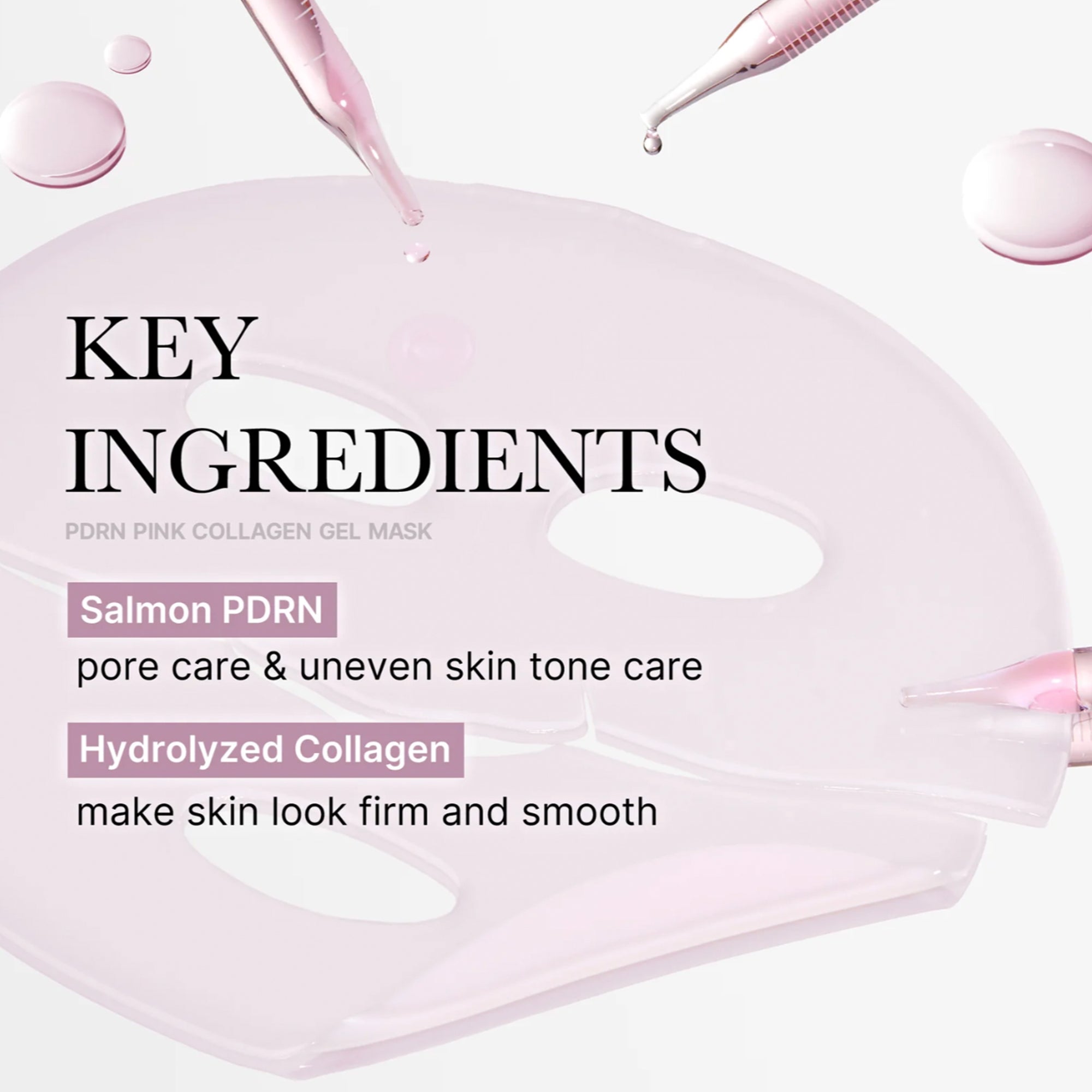 PDRN Pink Collagen Sheet Masks, 4pcs