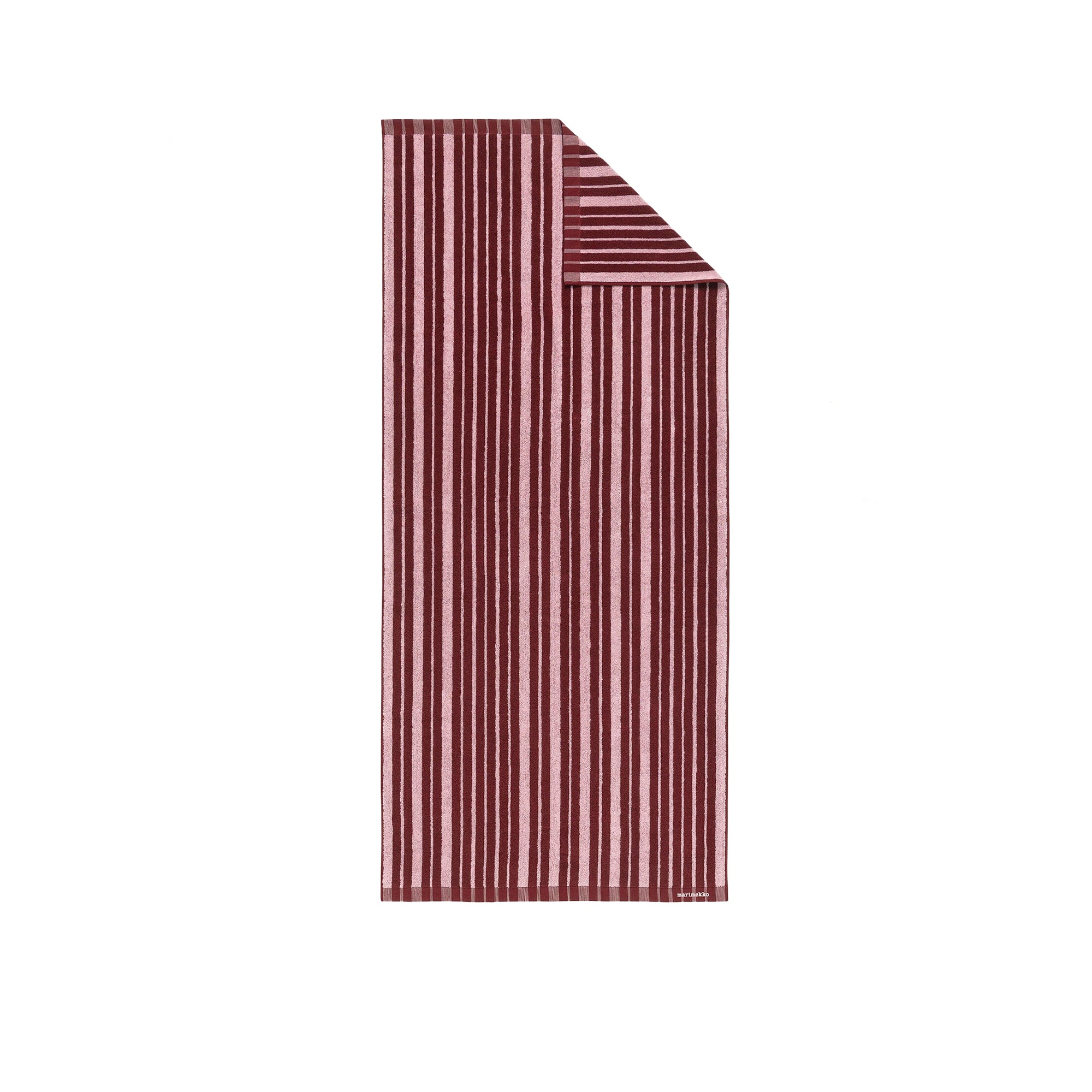 Raide Towel, Burgundy and Pink