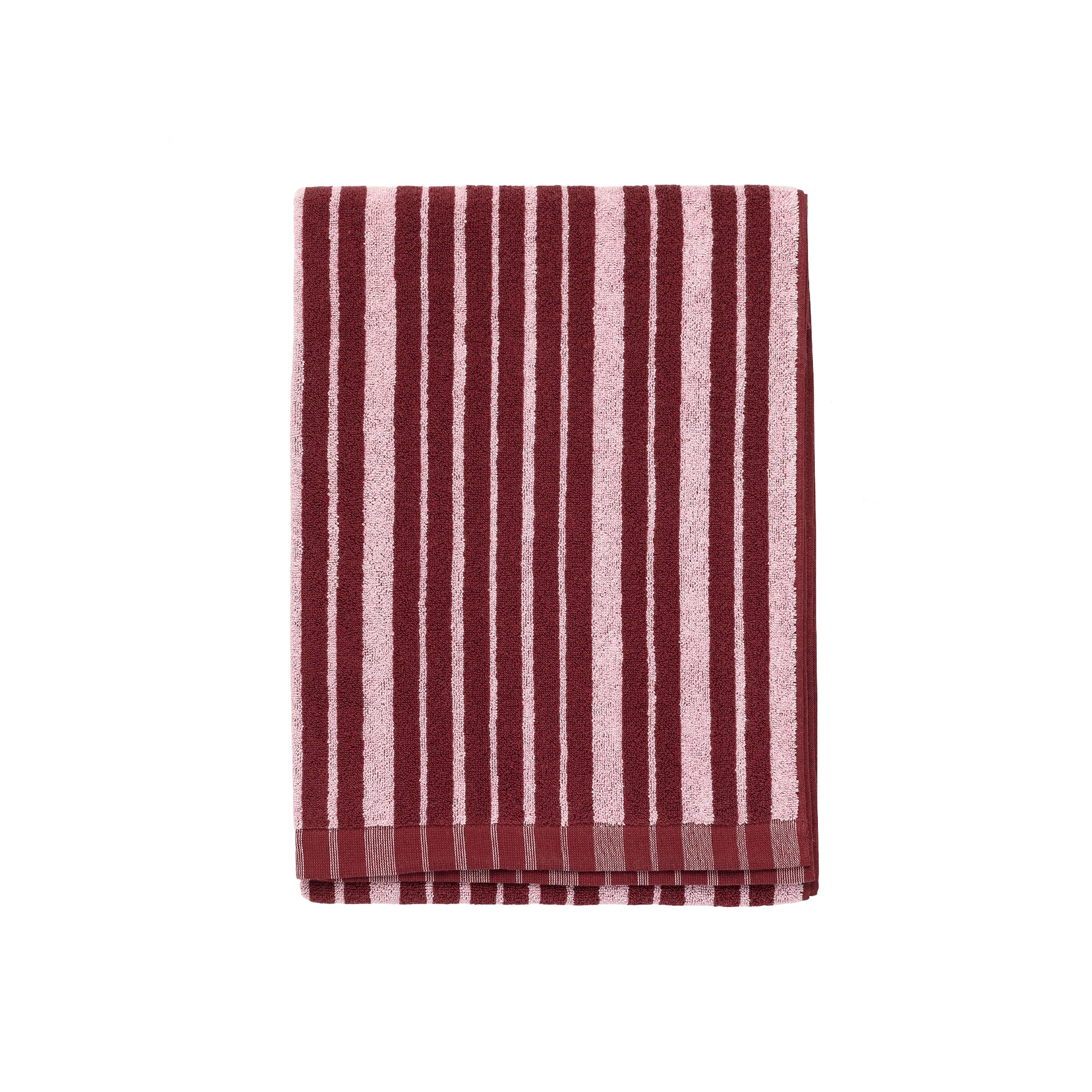 Raide Towel, Burgundy and Pink