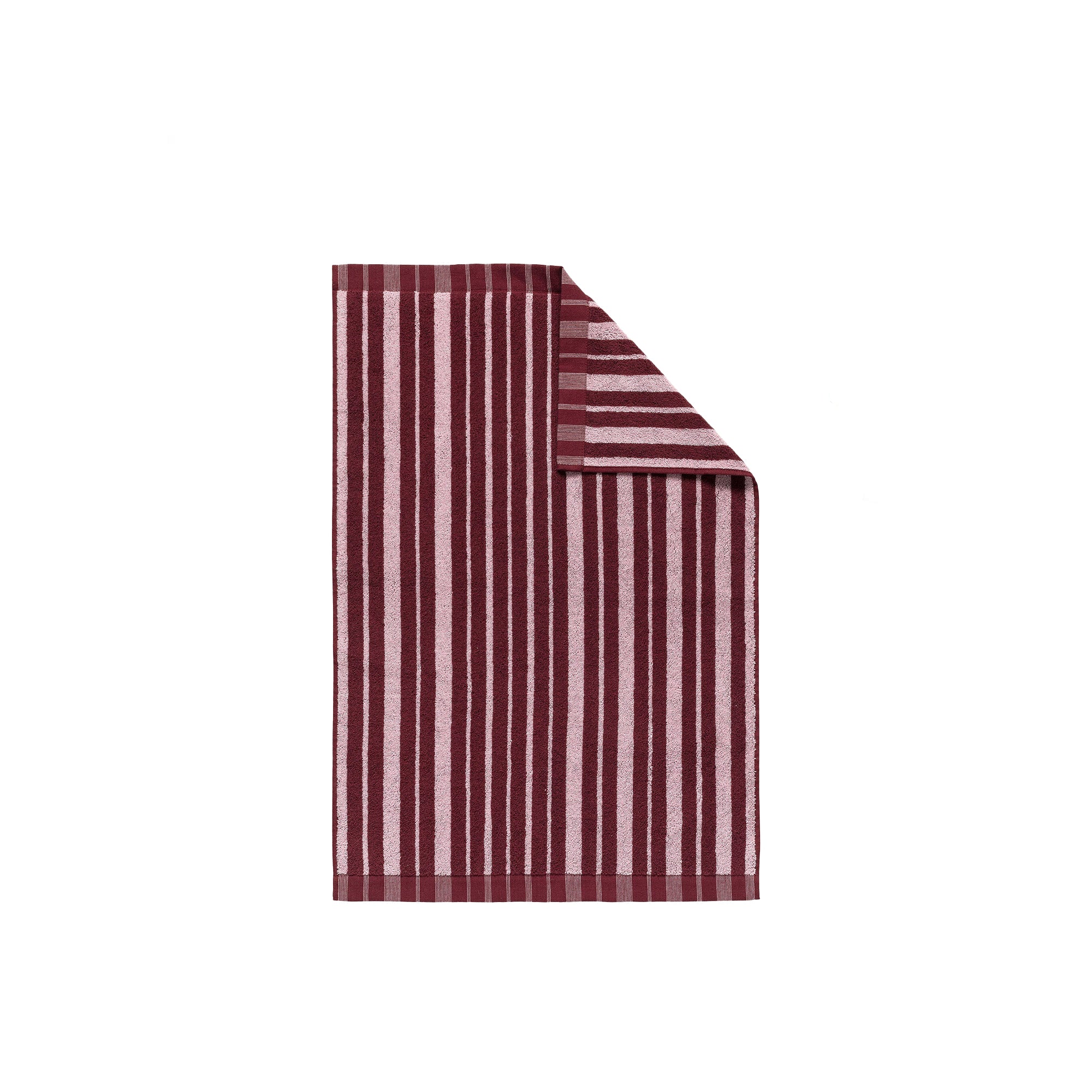 Raide Towel, Burgundy and Pink