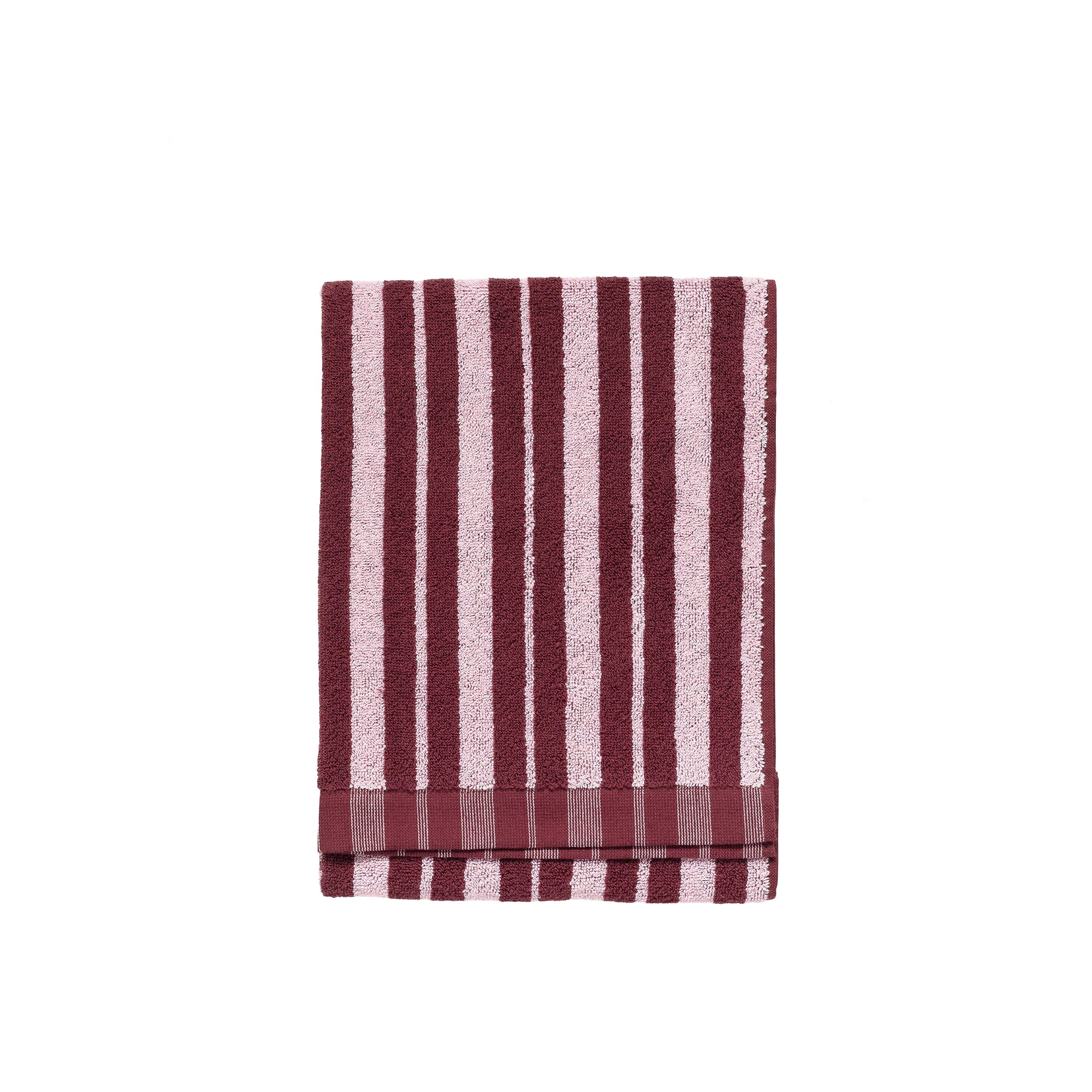 Raide Towel, Burgundy and Pink