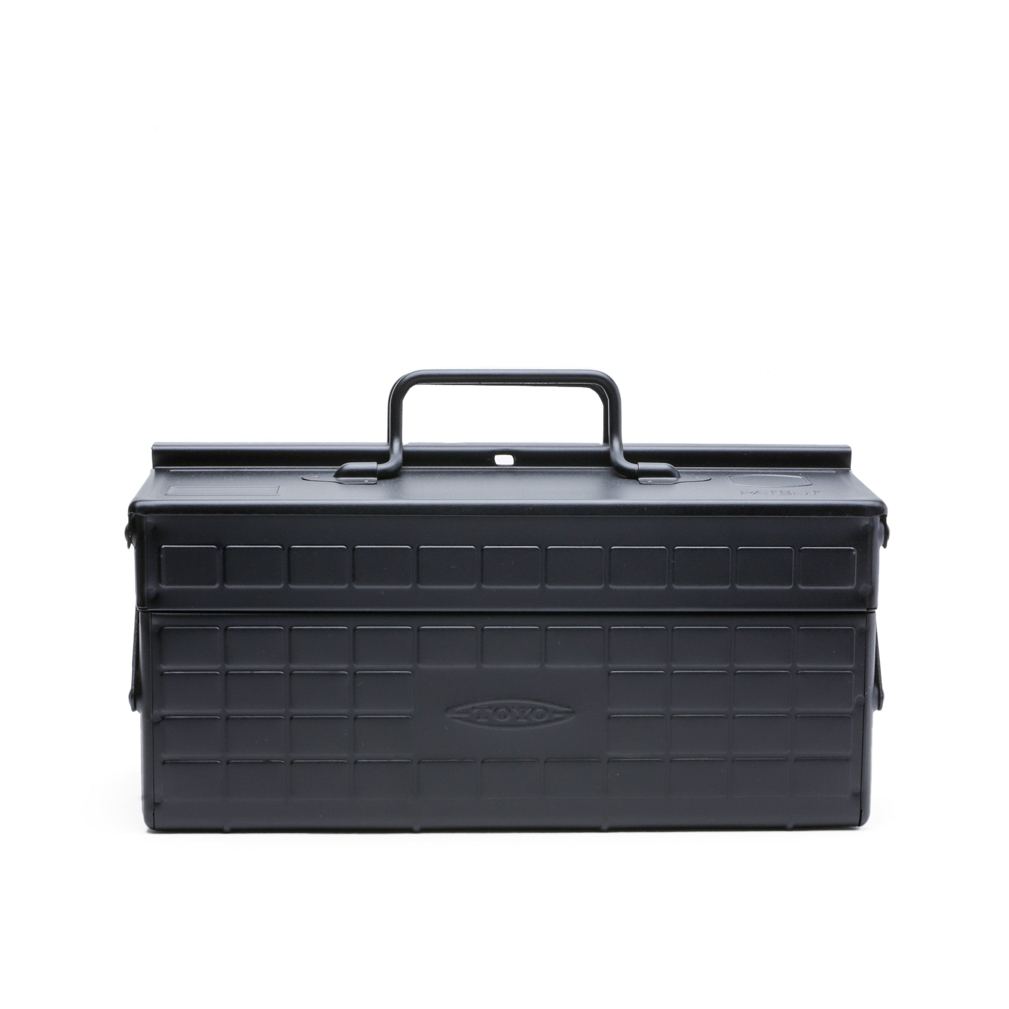 Black Toyo Steel Toolbox | Cantilever Lid | Upper Storage Trays, Style ST-350