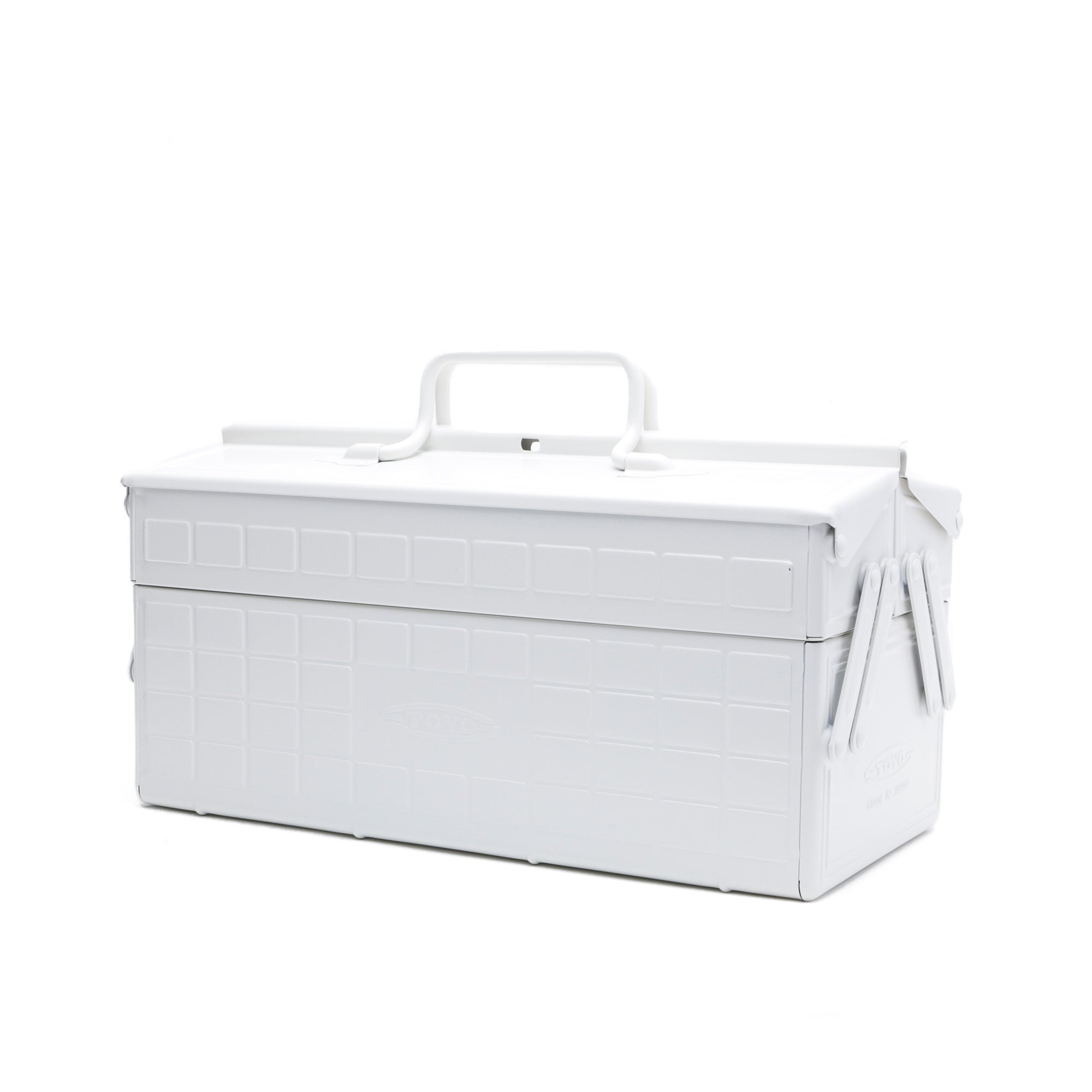 White Toyo Steel Toolbox | Cantilever Lid | Upper Storage Trays, Style ST-350