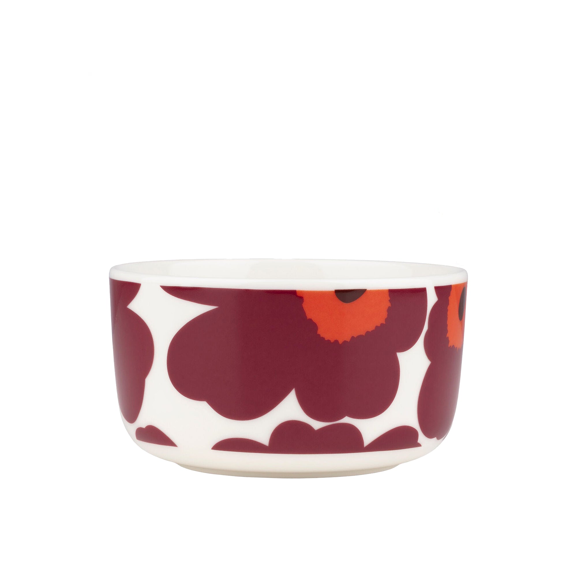 Oiva / Unikko Bowl, Burgundy, 17 oz