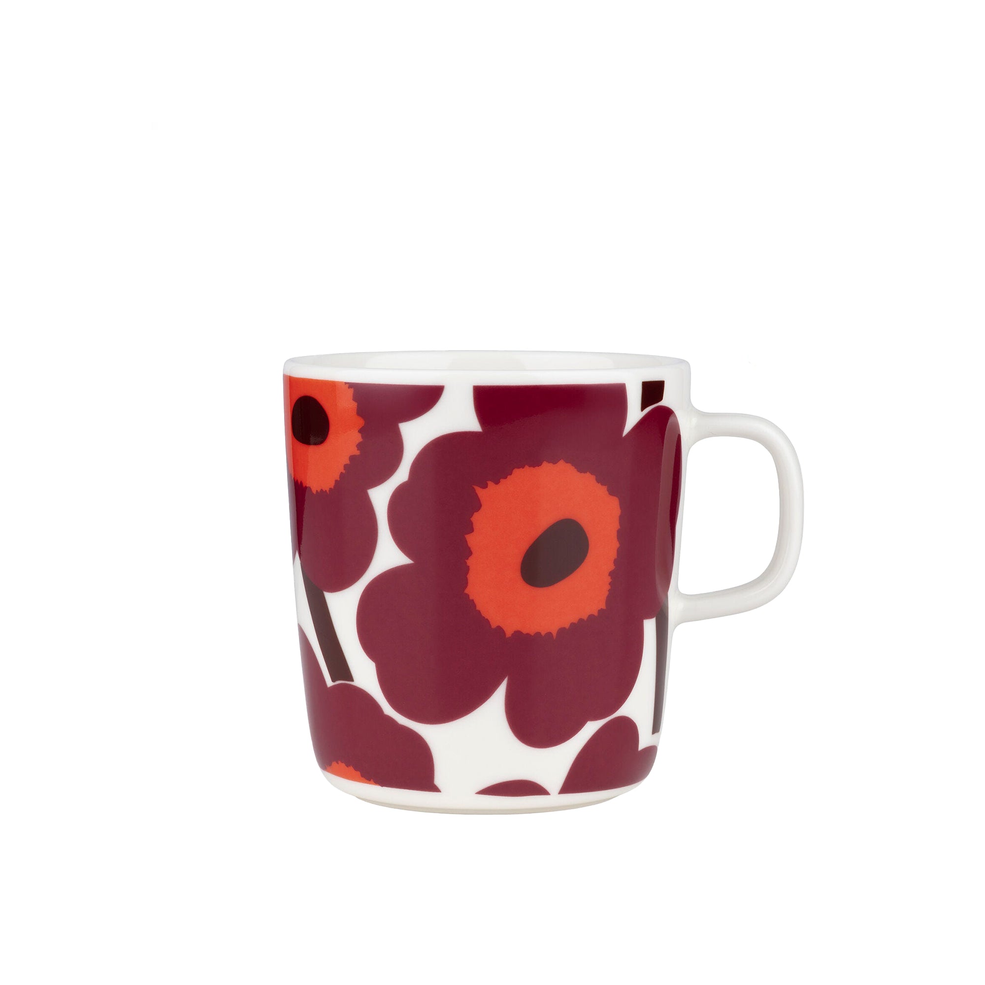 Oiva / Unikko Mug, Burgundy, 14 oz