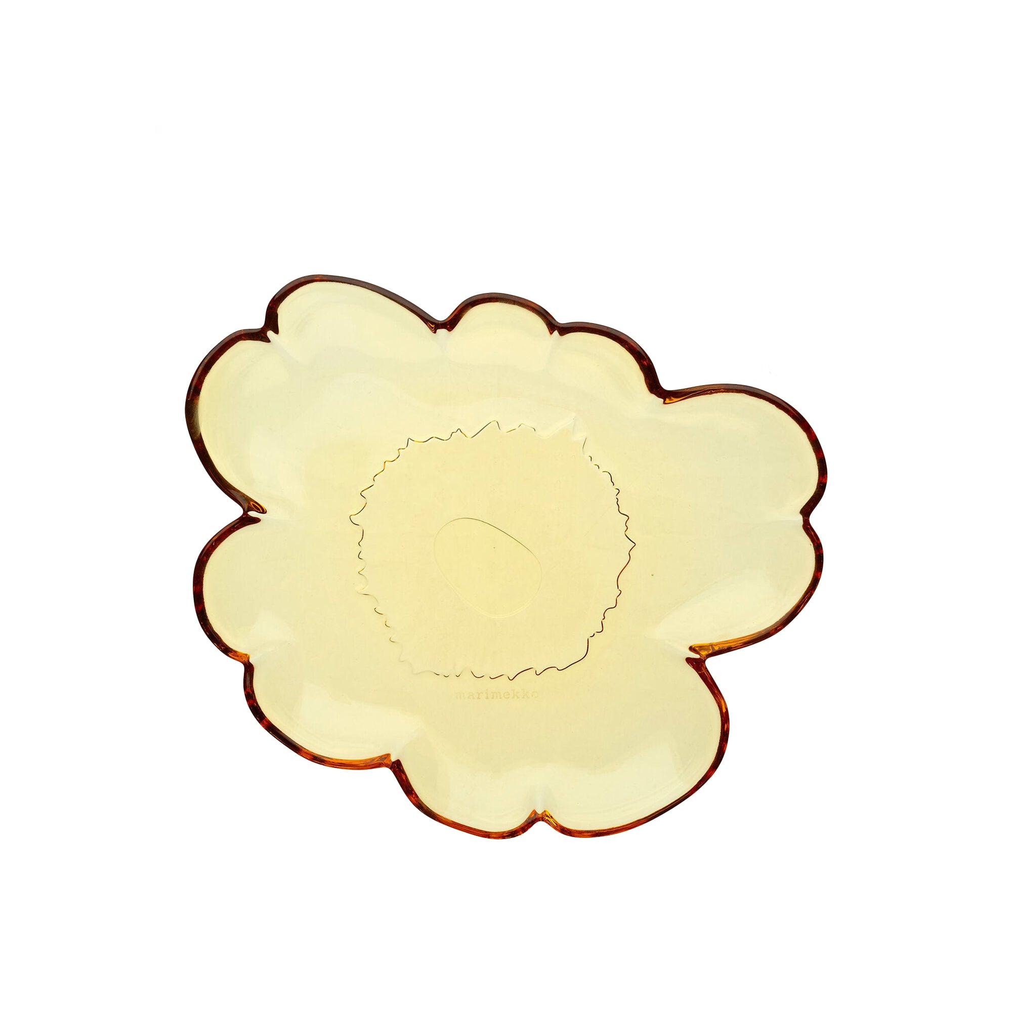 Unikko Glass Plate 8 in, Amber