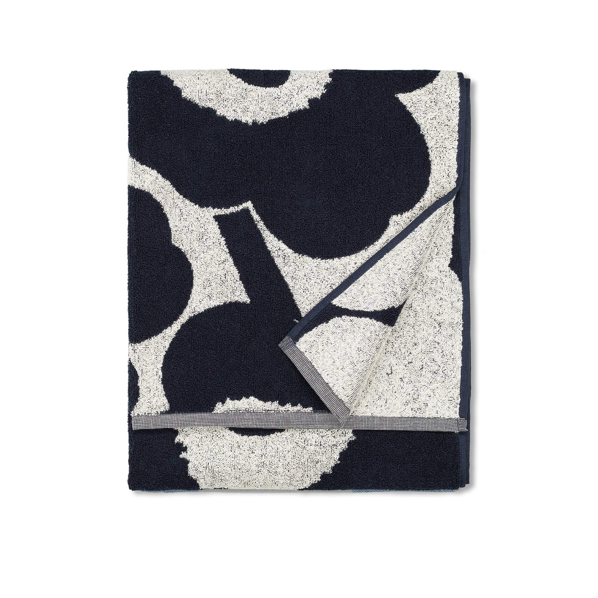 Unikko Towel, Navy + White