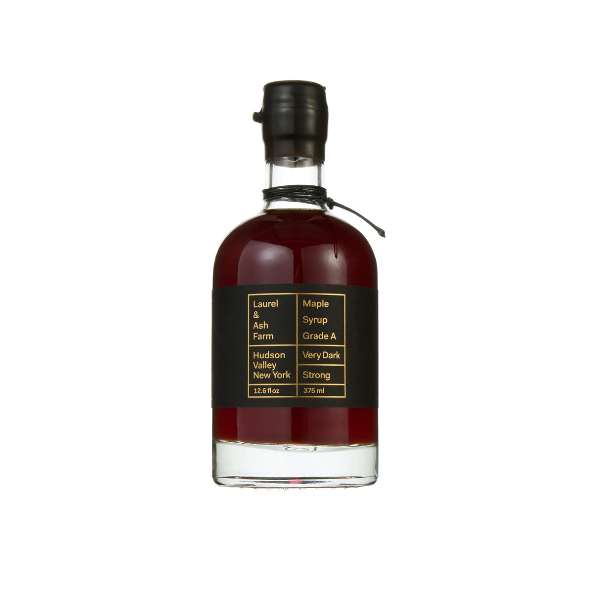 New York Grade A, Very Dark + Strong Maple Syrup, 375 mL.