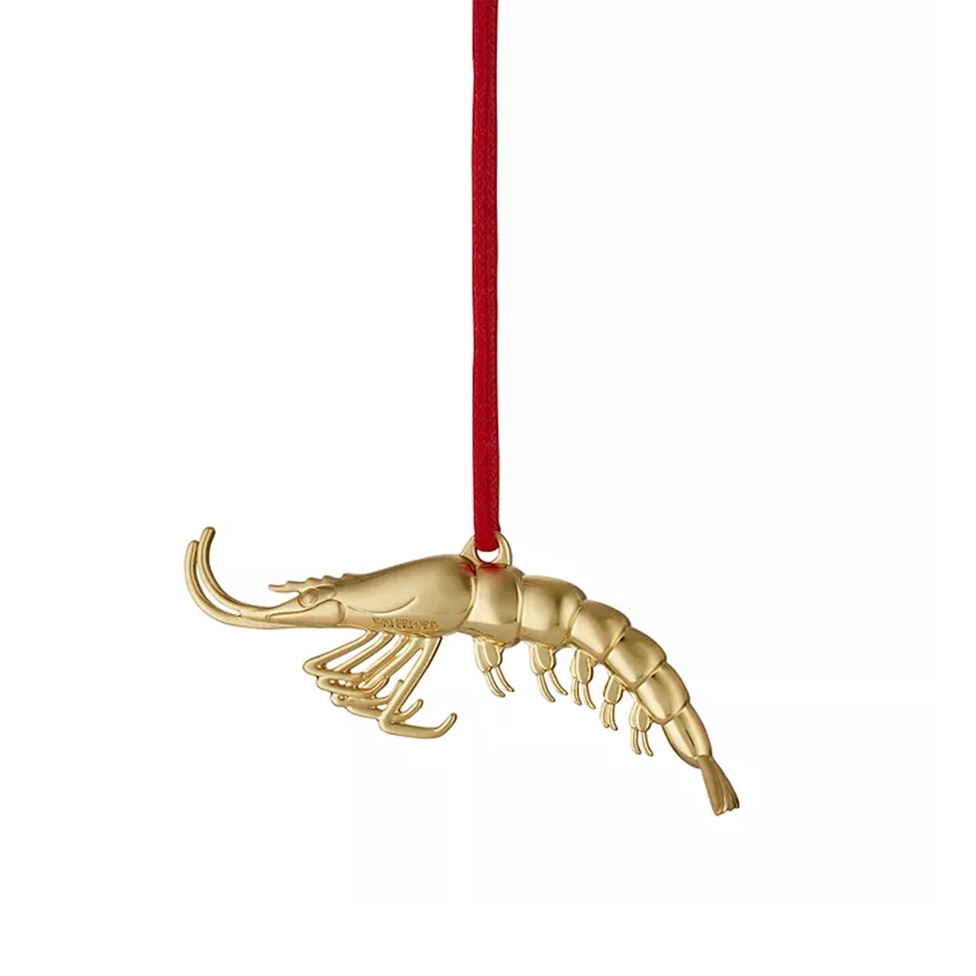 Christmas Shrimp Golden Ornament