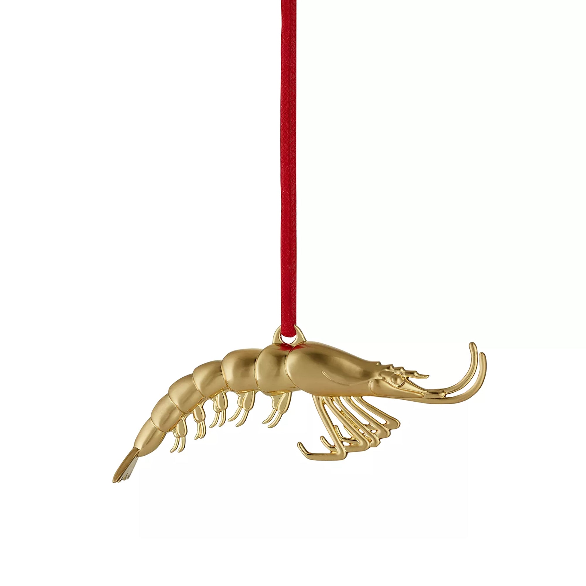 Christmas Shrimp Golden Ornament