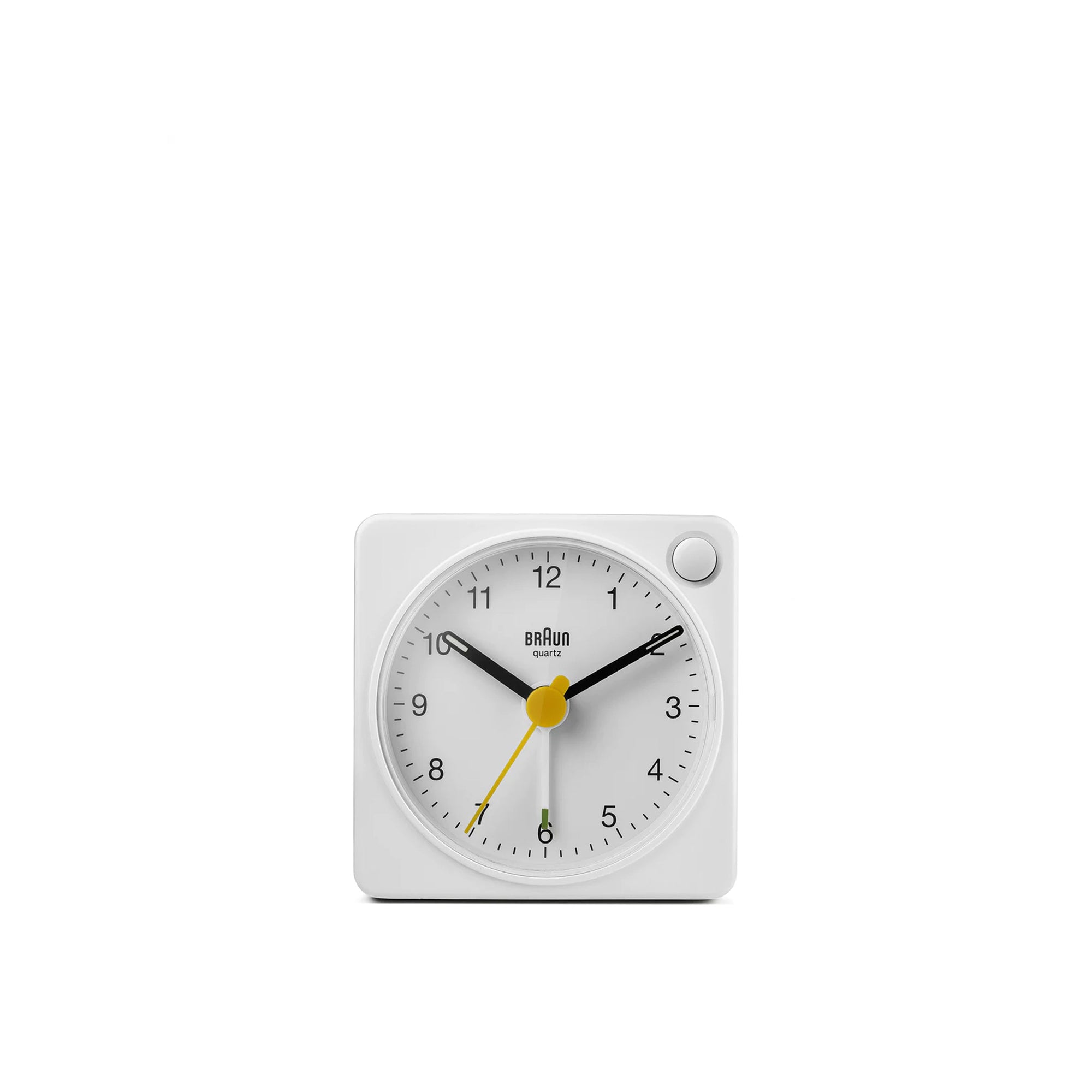 White Travel Alarm Clock BC02X