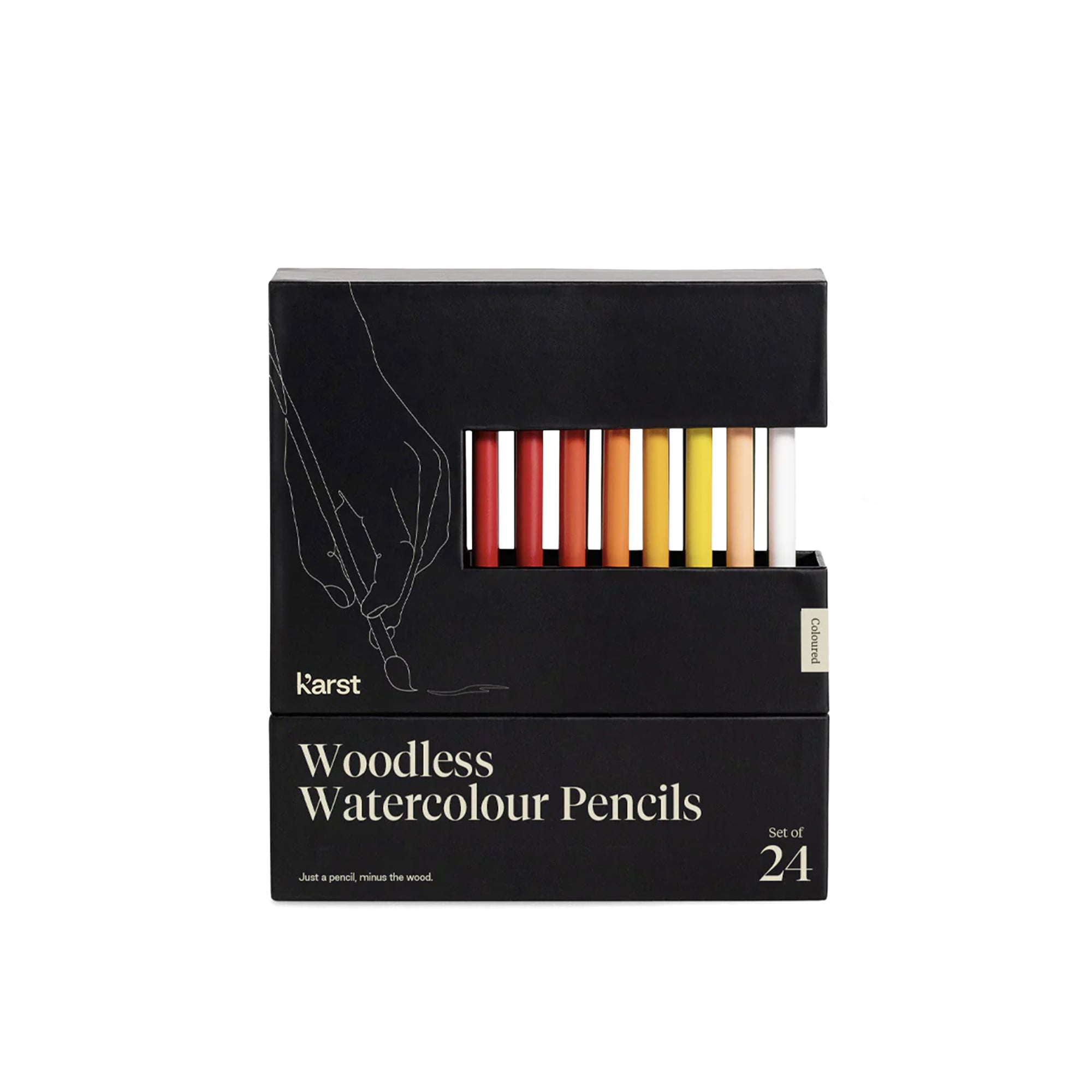 Woodless Watercolor Pencils, set of 24