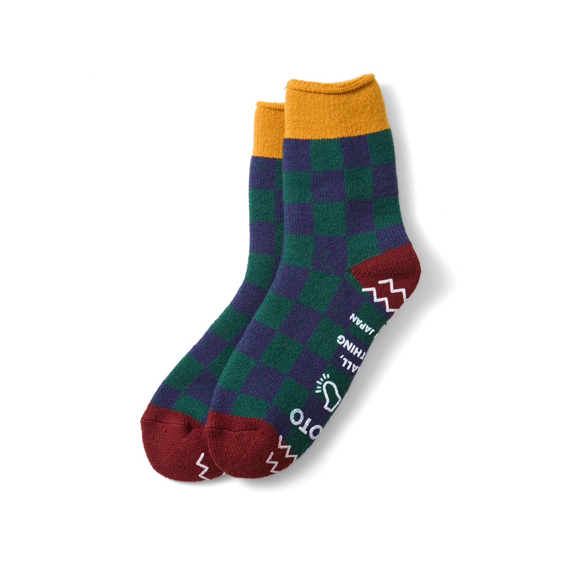 Pile Checkerboard Room Socks