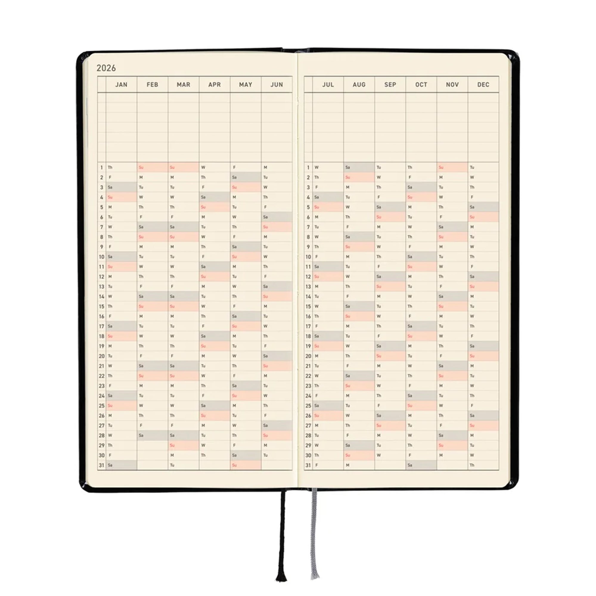 Hobonichi Techo 2026 Weeks: Yumi Kitagishi: White Cat’s Daily Life