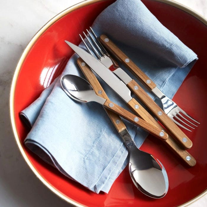 Bistrot Flatware, Teak, 4pc
