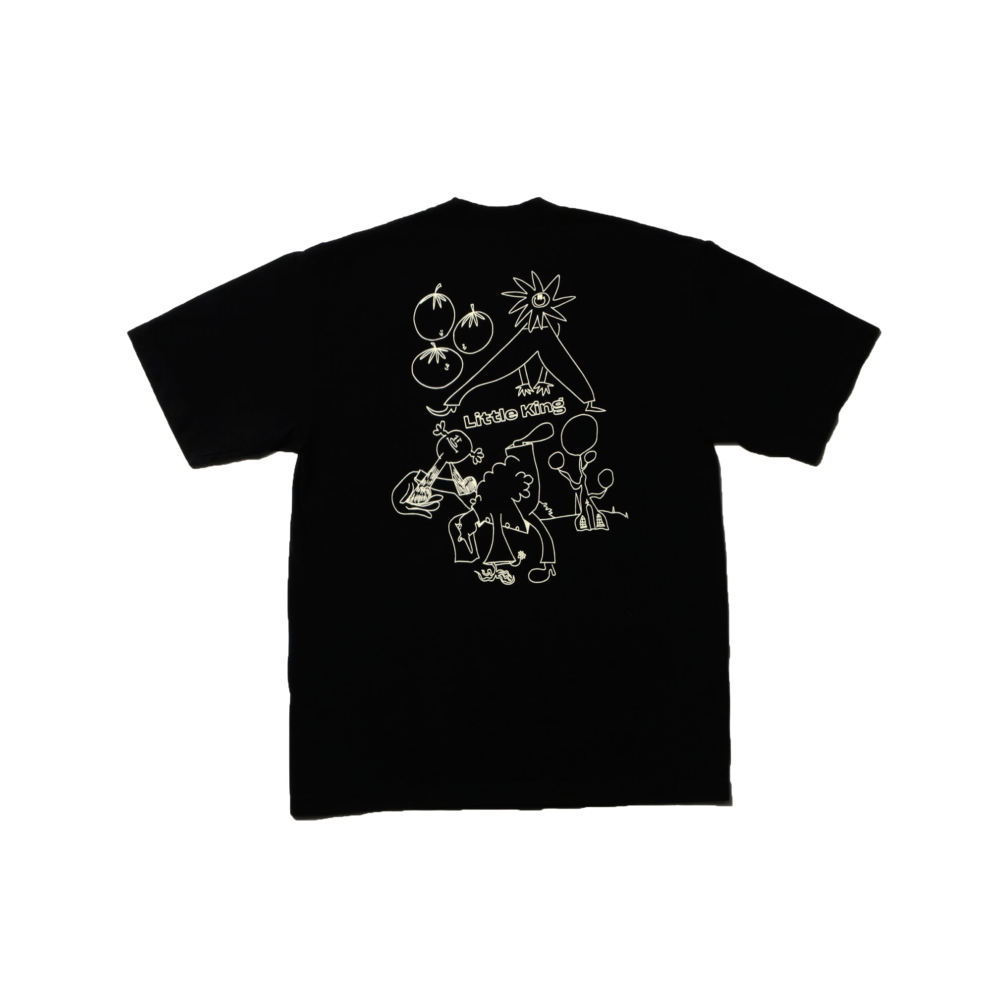 Sakari x Little King T-Shirt, Black / Cream