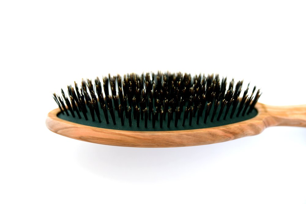 Olive Wood Cushion Hairbrush