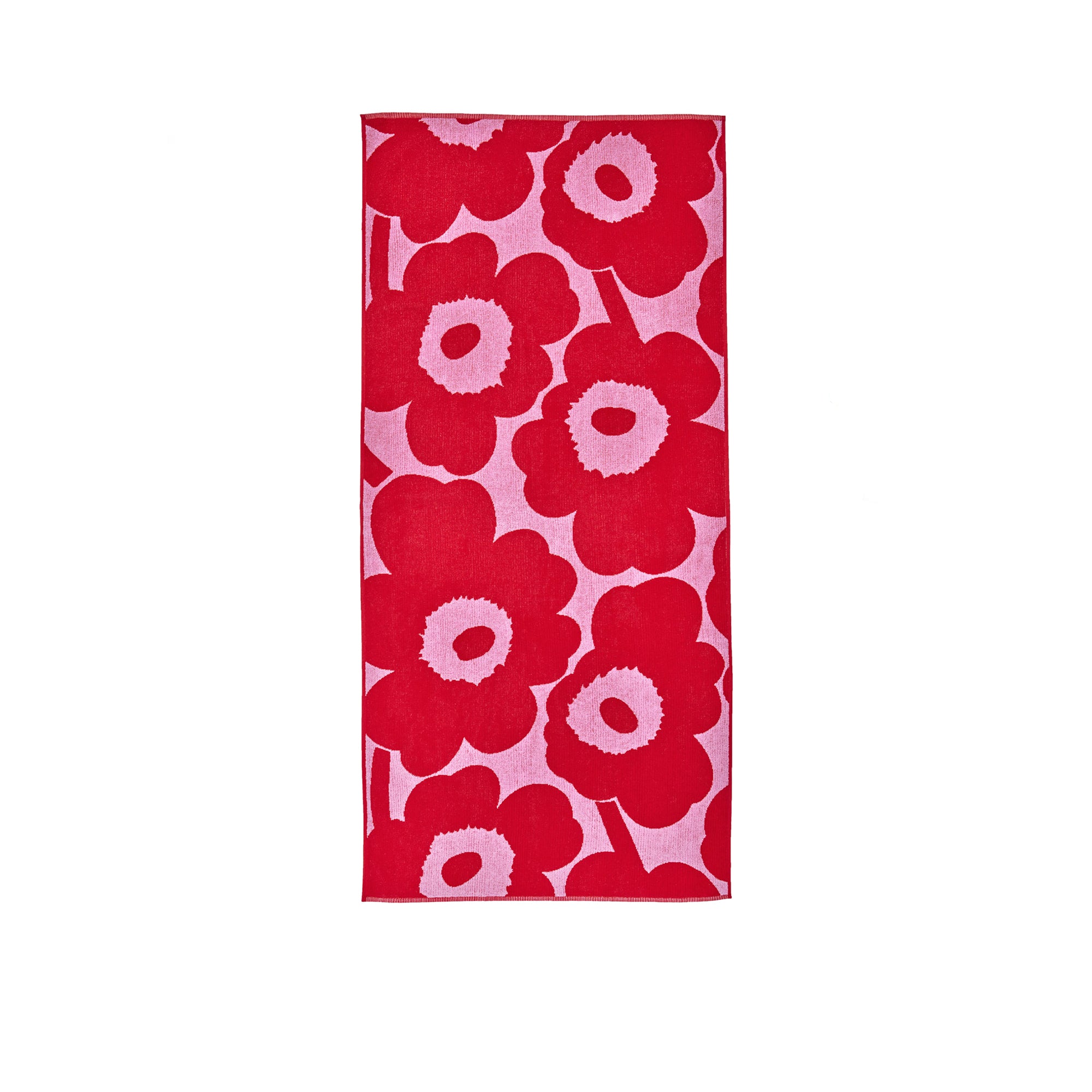 Unikko Towel, Pink + Red