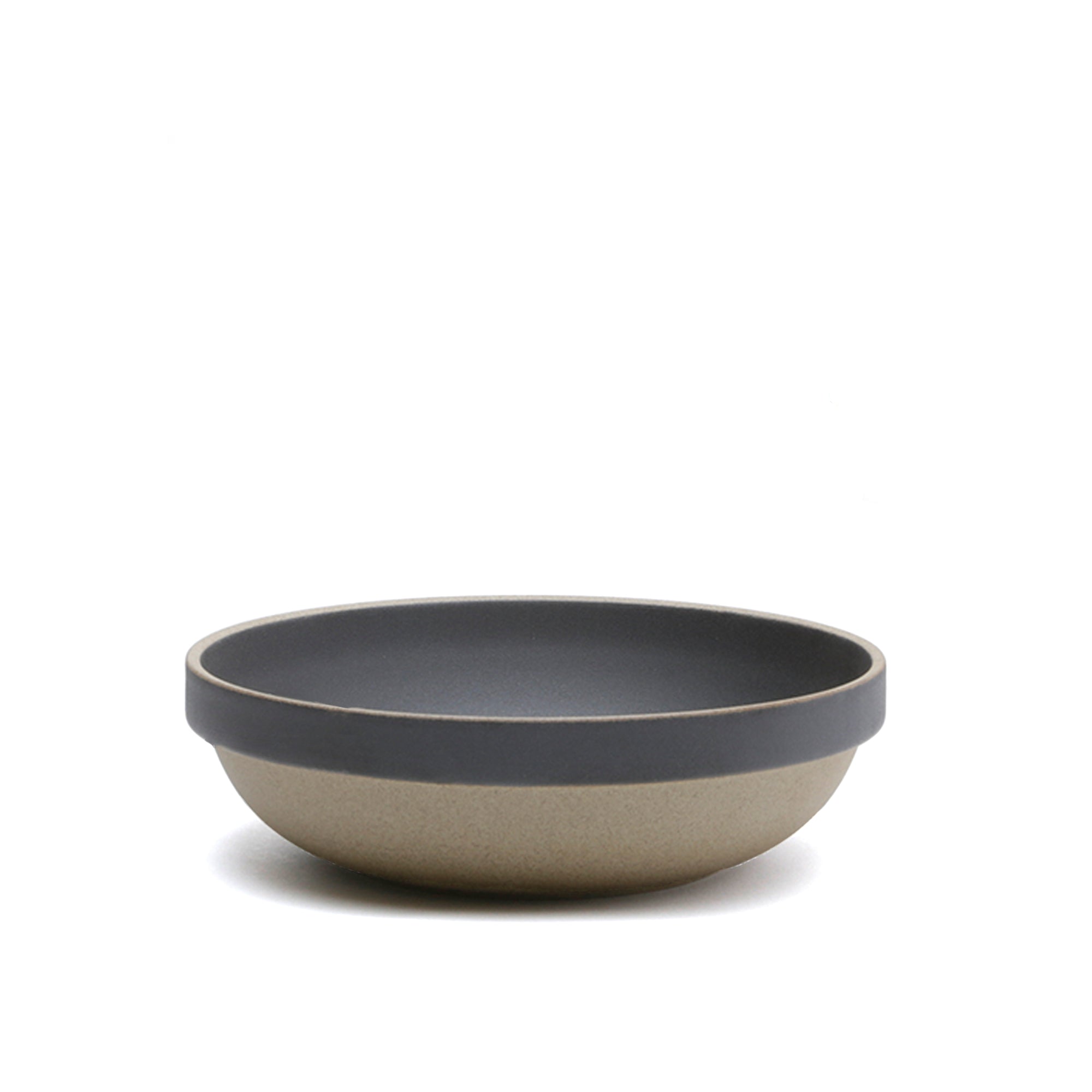 Matte Black Porcelain Ceramic Low Bowl