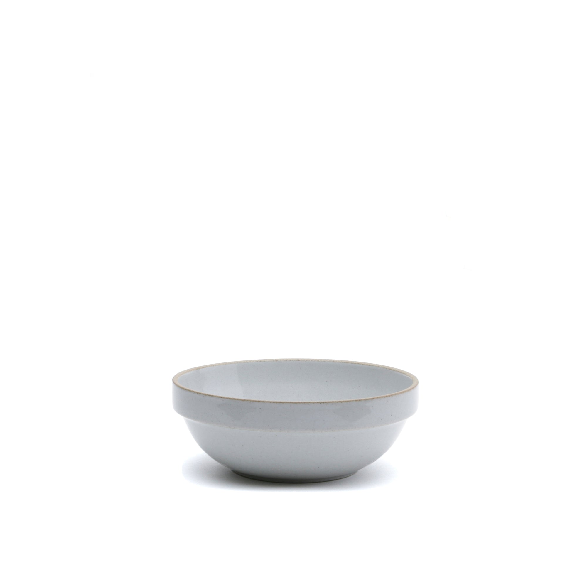 Gloss Gray Porcelain Ceramic Low Bowl