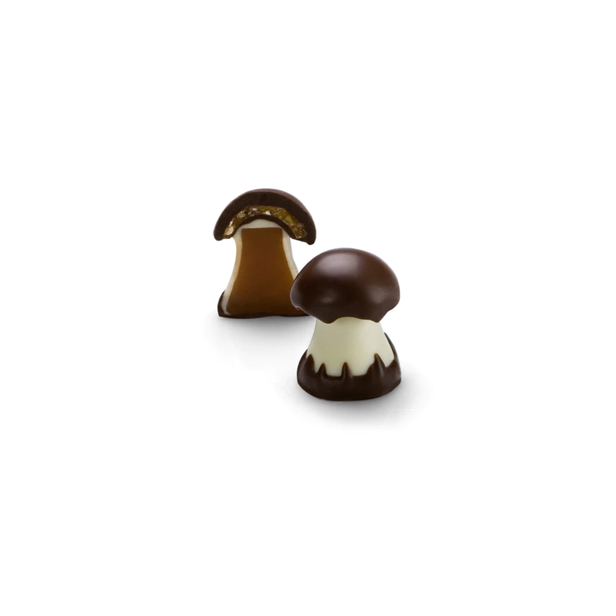 Chocolate + Caramel Mushrooms