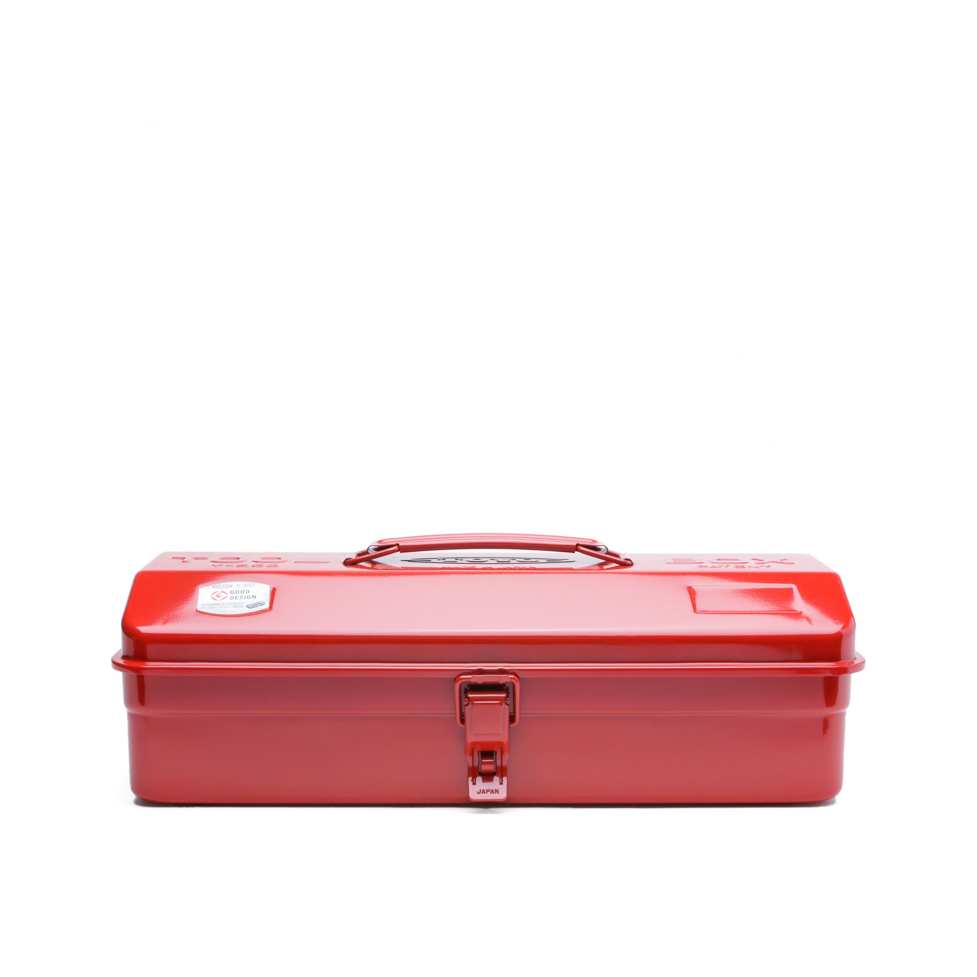 Red Y-350 Steel Toolbox with Top Handle and Camber Lid